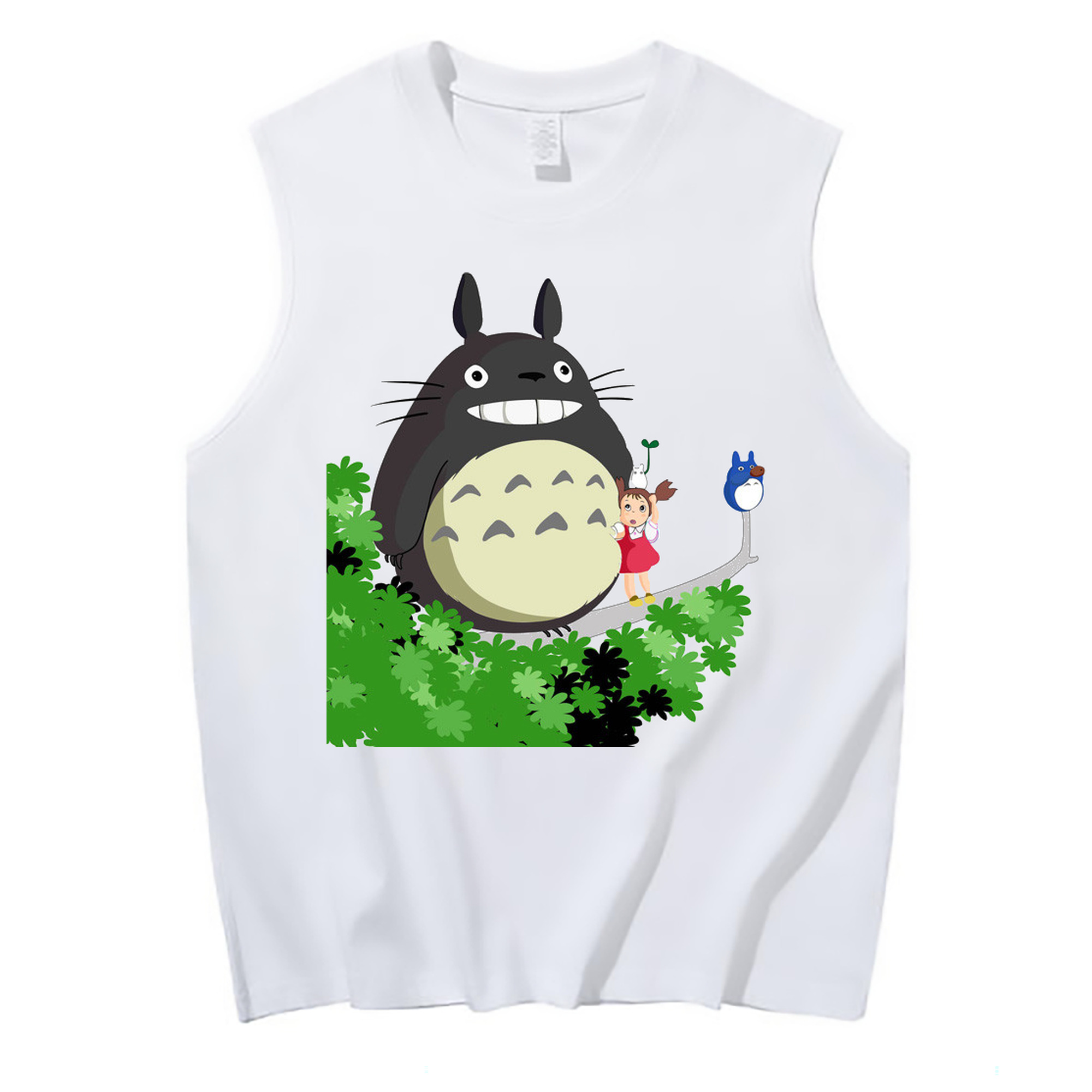 （画像用） となりのトトロ 草壁メイ 草壁サツキ My Neighbor Totoro Satsuki Kusakabe Mei Kusakabe コットン100％タンクトップ（フロントプリント）