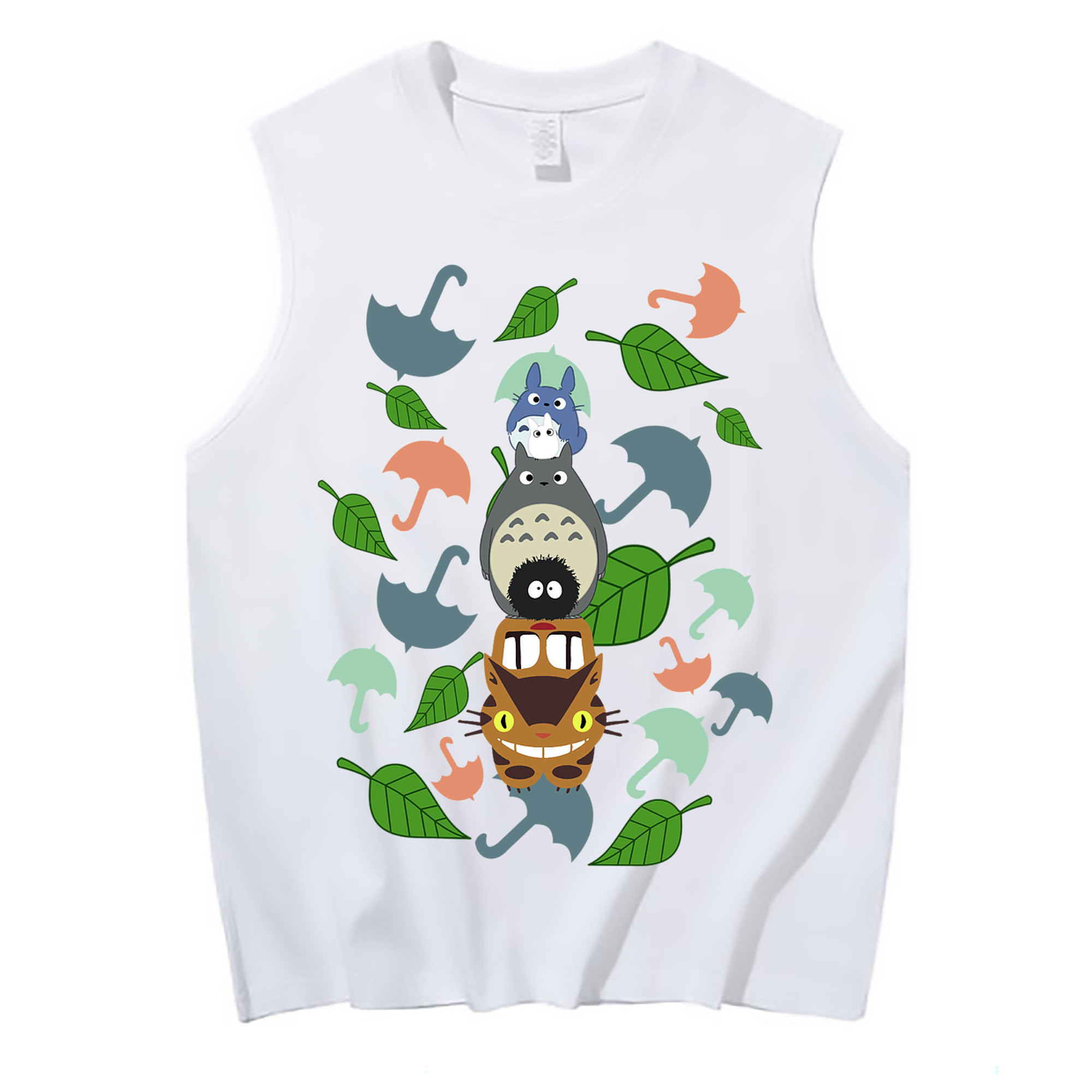 （画像用） となりのトトロ 草壁メイ 草壁サツキ My Neighbor Totoro Satsuki Kusakabe Mei Kusakabe コットン100％タンクトップ（フロントプリント）