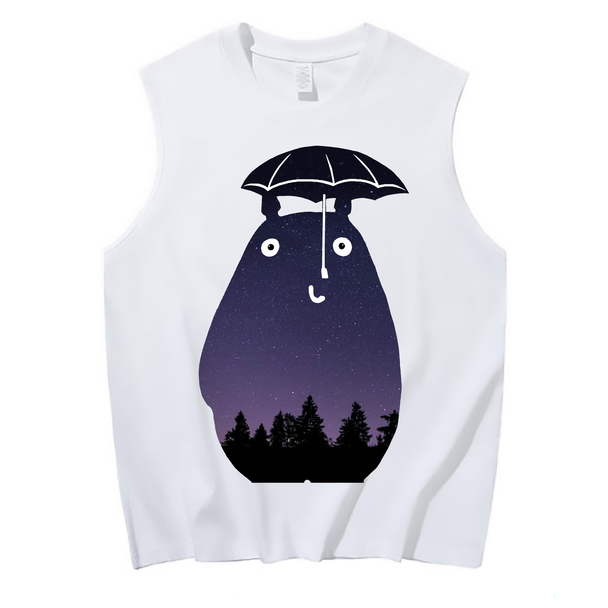 （画像用） となりのトトロ 草壁メイ 草壁サツキ My Neighbor Totoro Satsuki Kusakabe Mei Kusakabe コットン100％タンクトップ（フロントプリント）