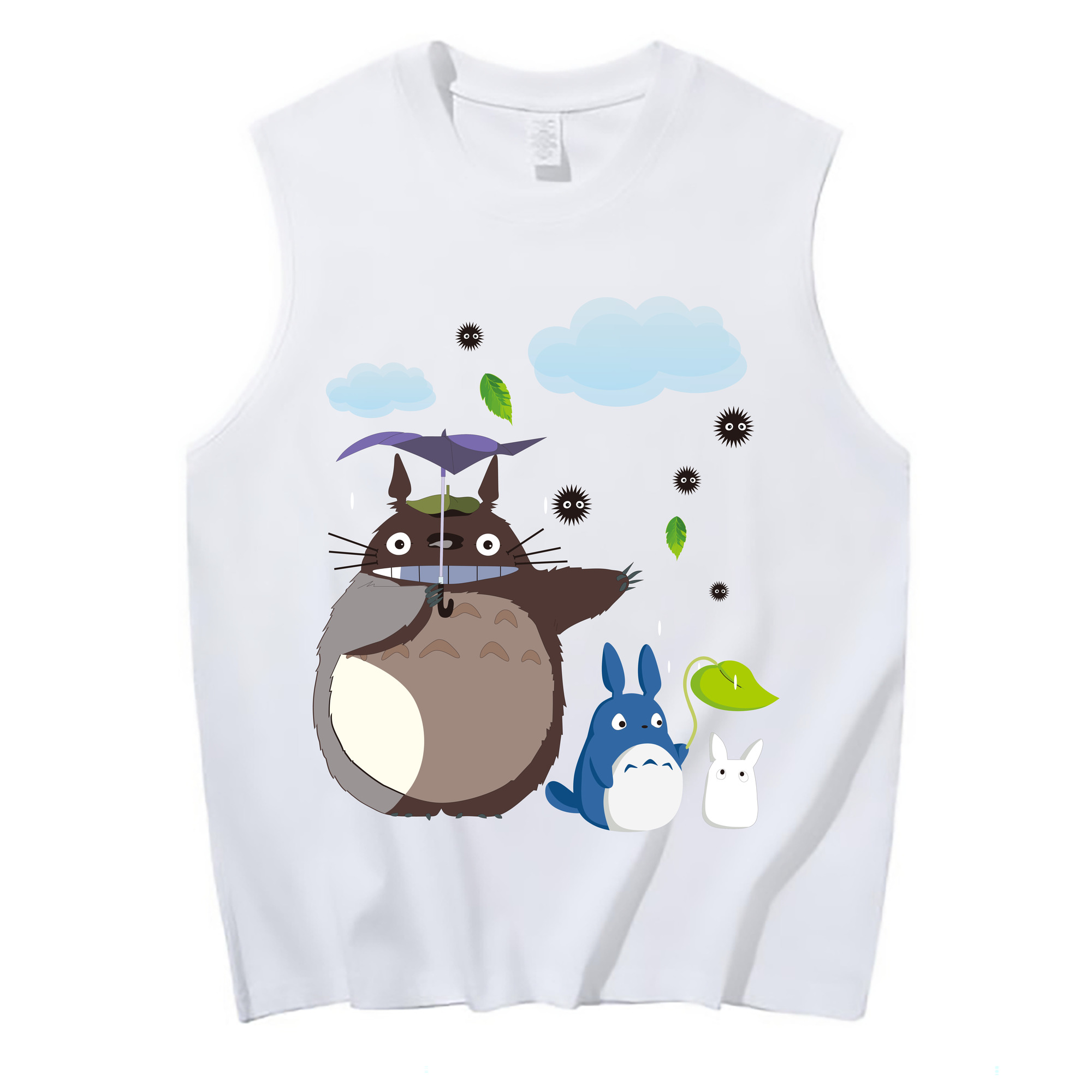 （画像用） となりのトトロ 草壁メイ 草壁サツキ My Neighbor Totoro Satsuki Kusakabe Mei Kusakabe コットン100％タンクトップ（フロントプリント）