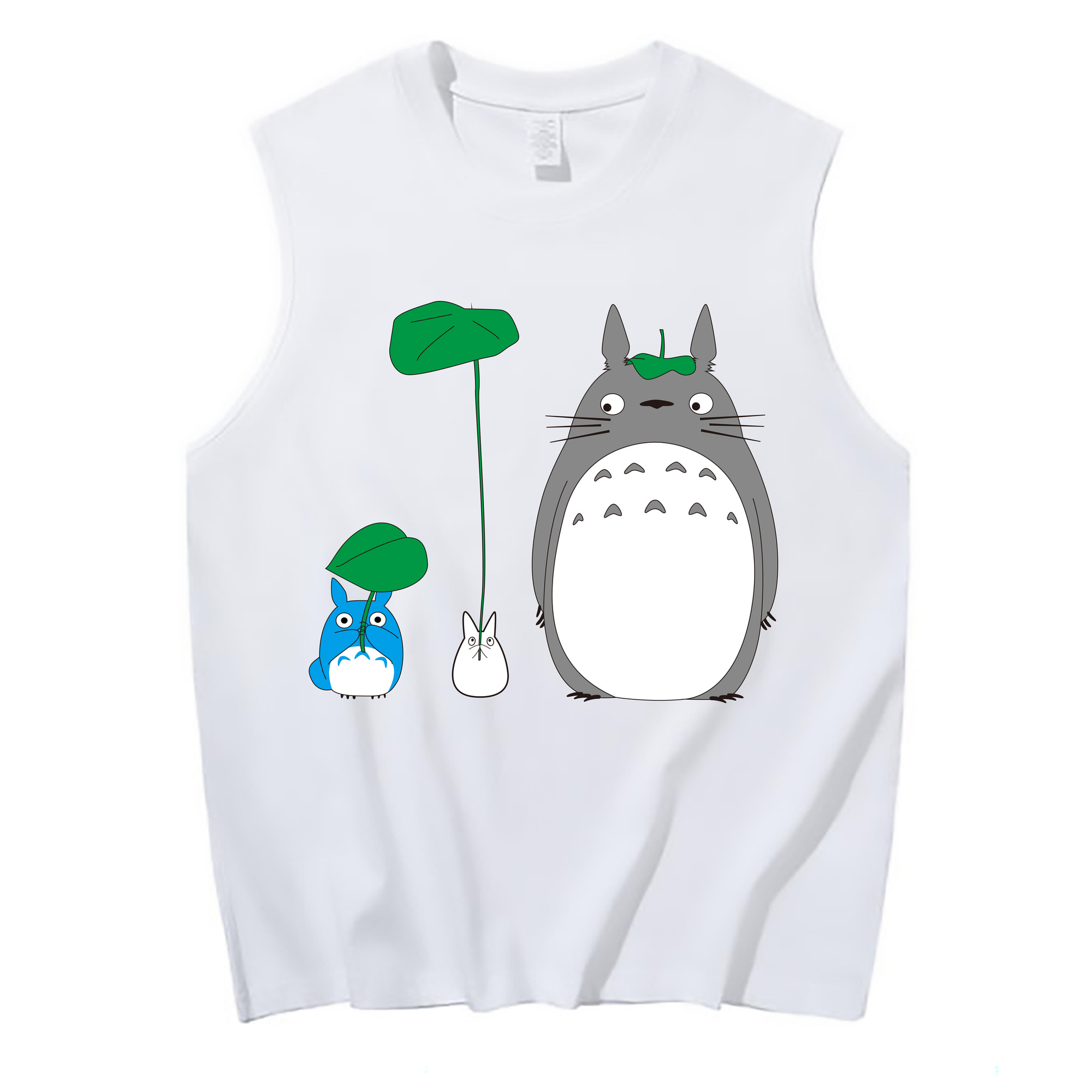 （画像用） となりのトトロ 草壁メイ 草壁サツキ My Neighbor Totoro Satsuki Kusakabe Mei Kusakabe コットン100％タンクトップ（フロントプリント）