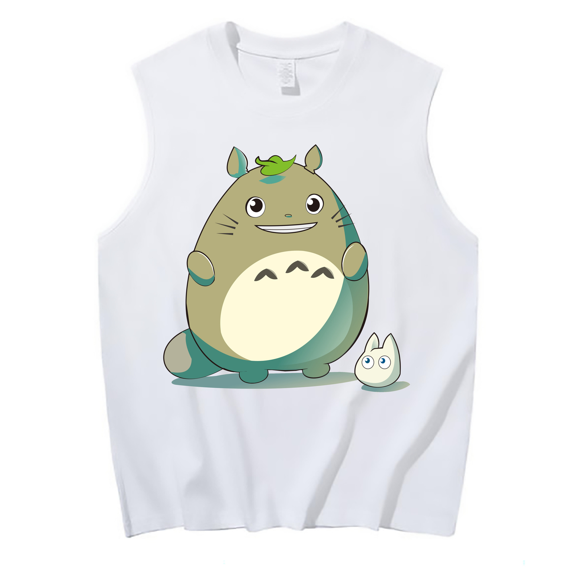 （画像用） となりのトトロ 草壁メイ 草壁サツキ My Neighbor Totoro Satsuki Kusakabe Mei Kusakabe コットン100％タンクトップ（フロントプリント）