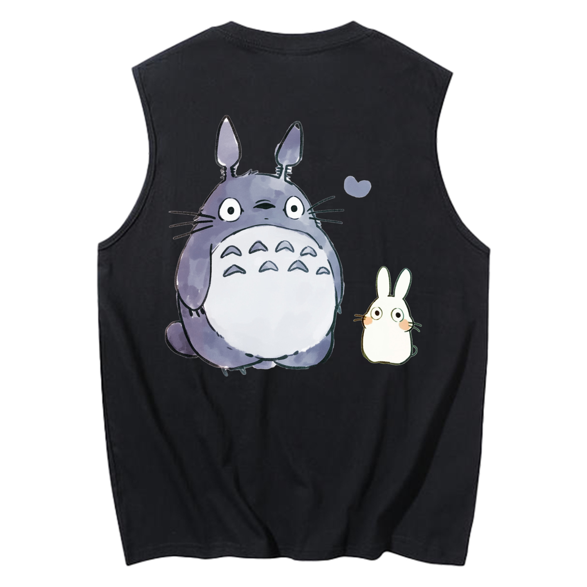 （画像用） となりのトトロ 草壁メイ 草壁サツキ My Neighbor Totoro Satsuki Kusakabe Mei Kusakabe コットン100％タンクトップ（背面プリント）