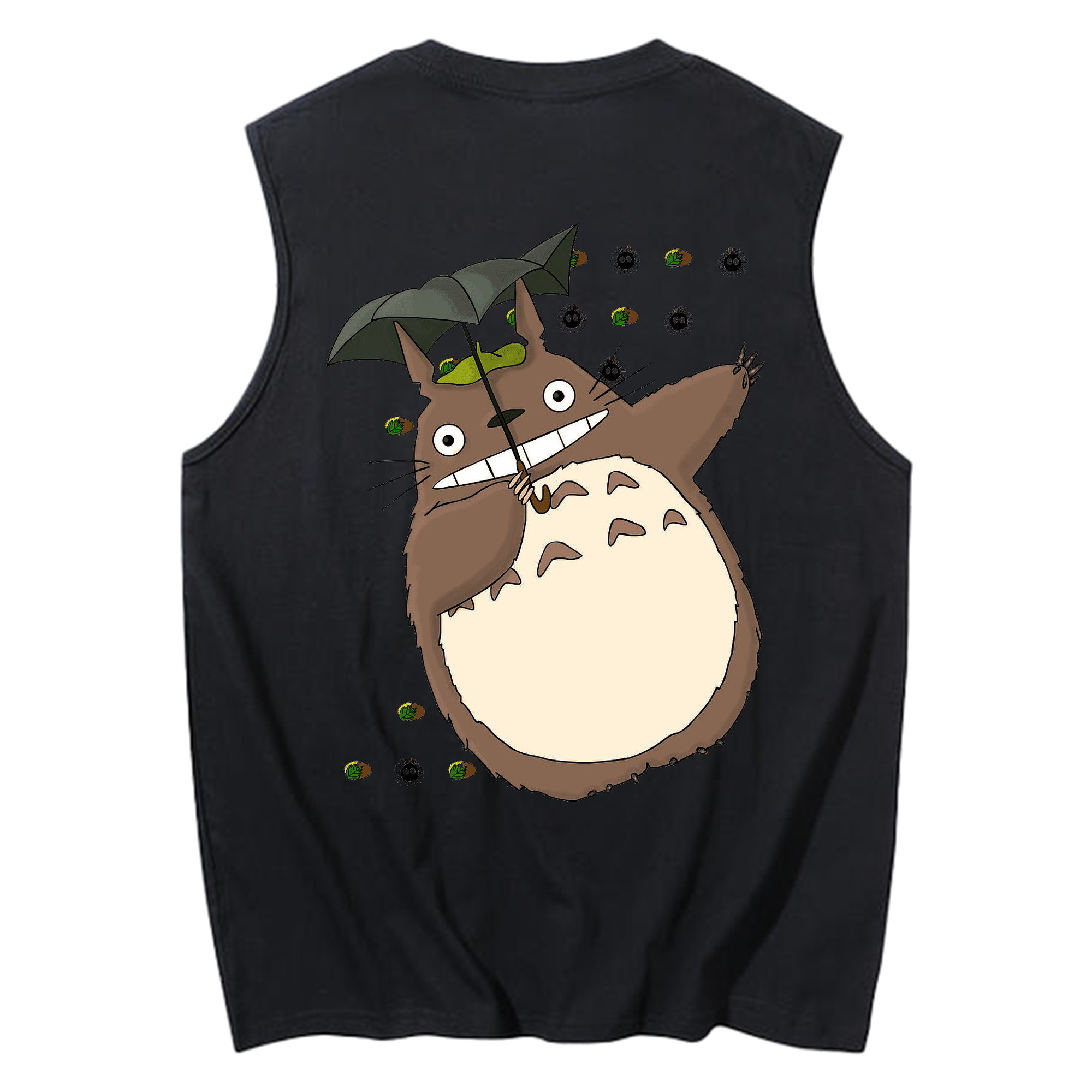 （画像用） となりのトトロ 草壁メイ 草壁サツキ My Neighbor Totoro Satsuki Kusakabe Mei Kusakabe コットン100％タンクトップ（背面プリント）