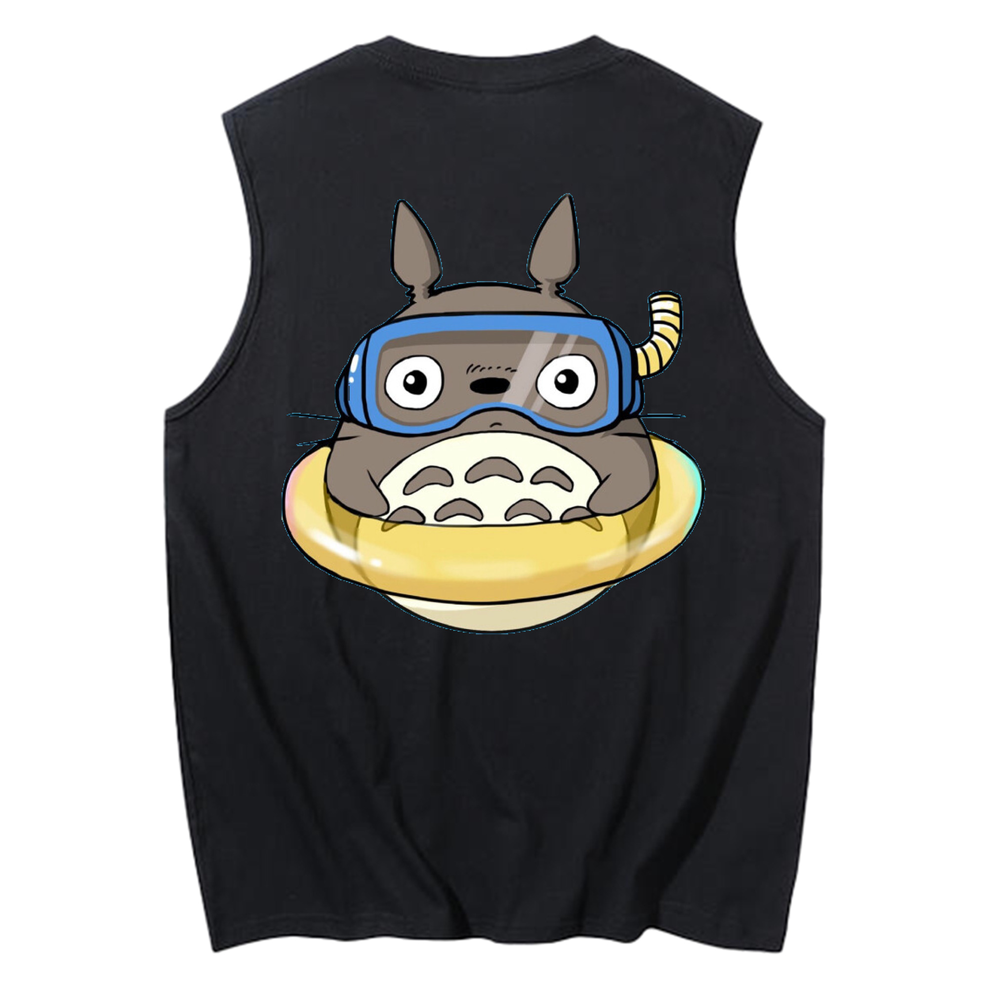 （画像用） となりのトトロ 草壁メイ 草壁サツキ My Neighbor Totoro Satsuki Kusakabe Mei Kusakabe コットン100％タンクトップ（背面プリント）