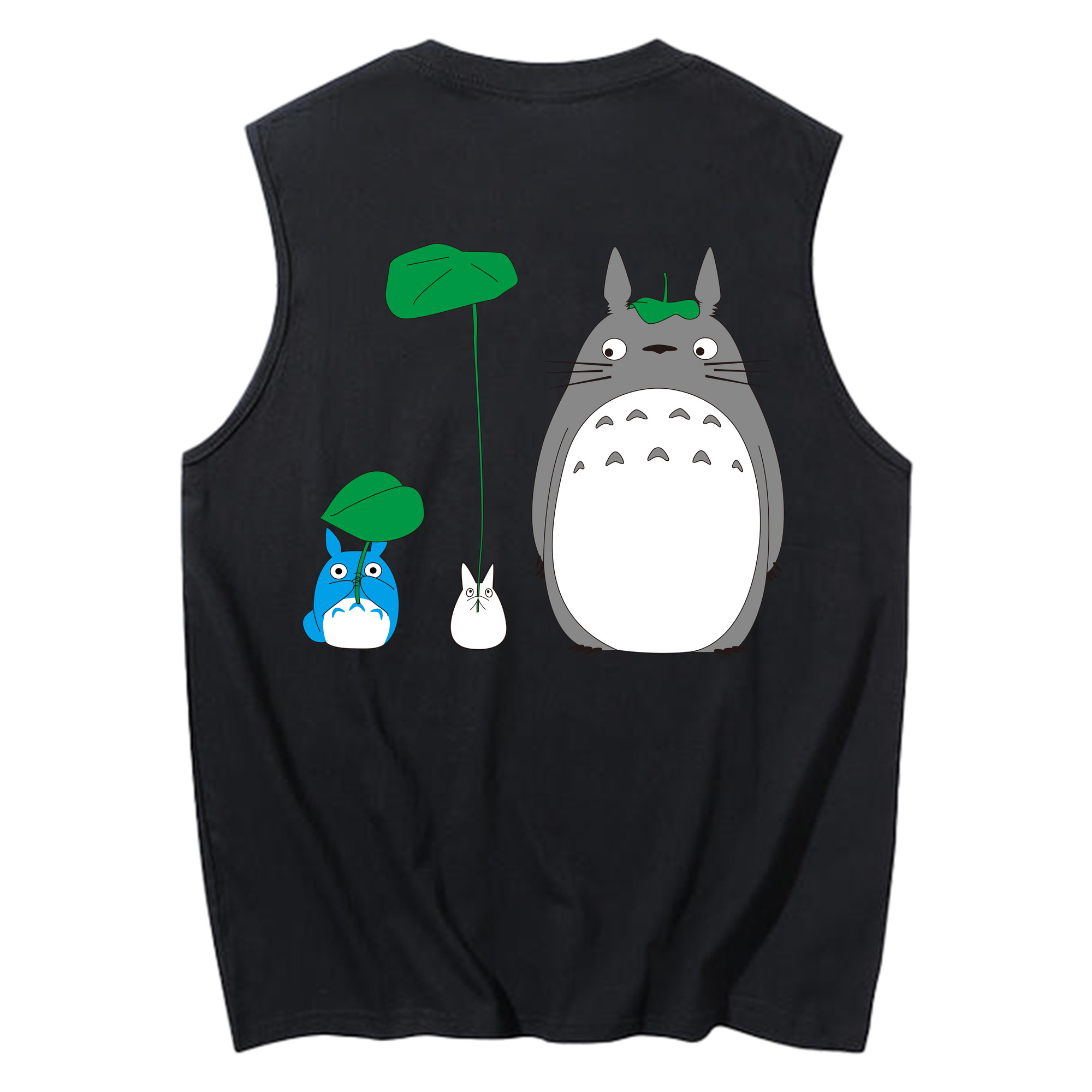 （画像用） となりのトトロ 草壁メイ 草壁サツキ My Neighbor Totoro Satsuki Kusakabe Mei Kusakabe コットン100％タンクトップ（背面プリント）
