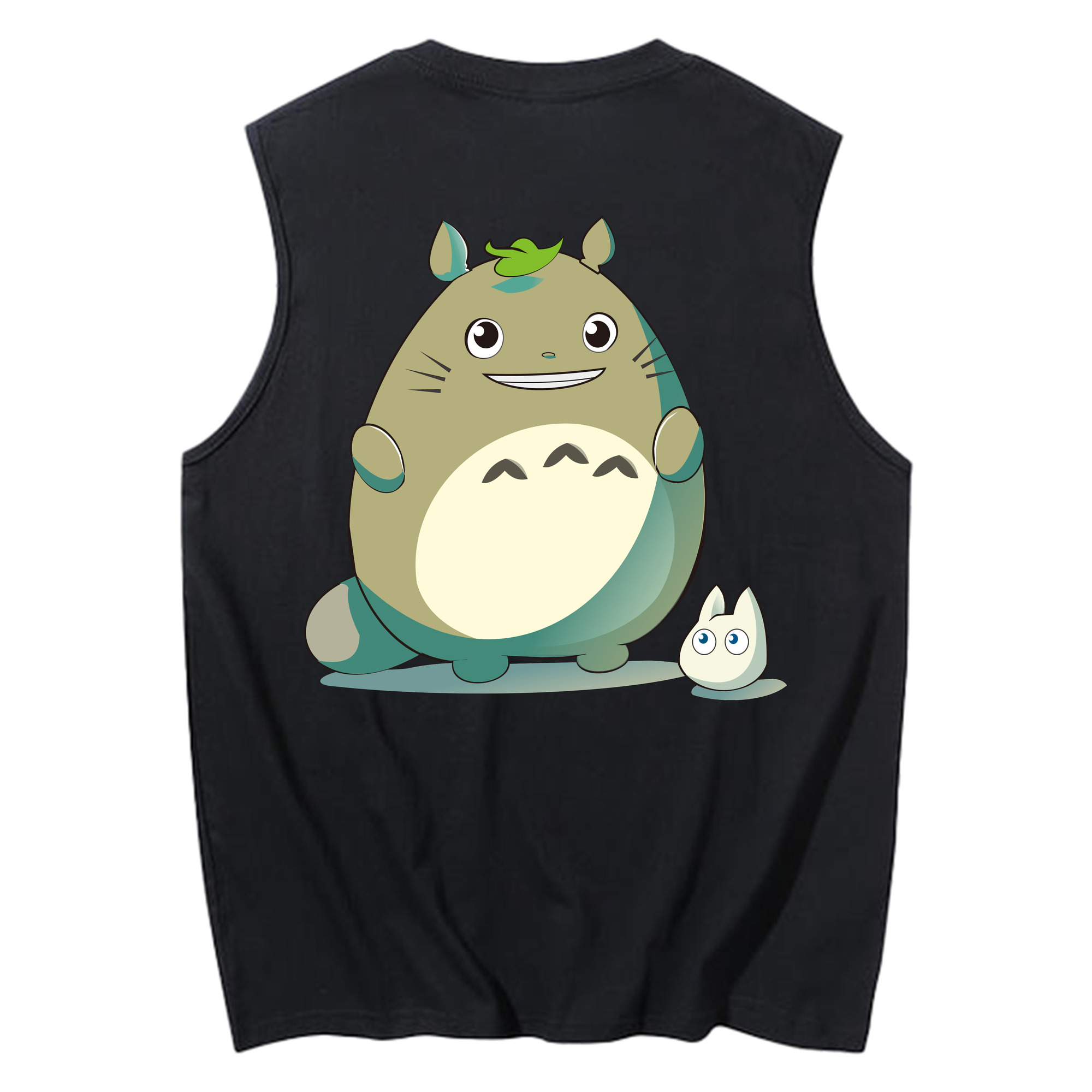 （画像用） となりのトトロ 草壁メイ 草壁サツキ My Neighbor Totoro Satsuki Kusakabe Mei Kusakabe コットン100％タンクトップ（背面プリント）
