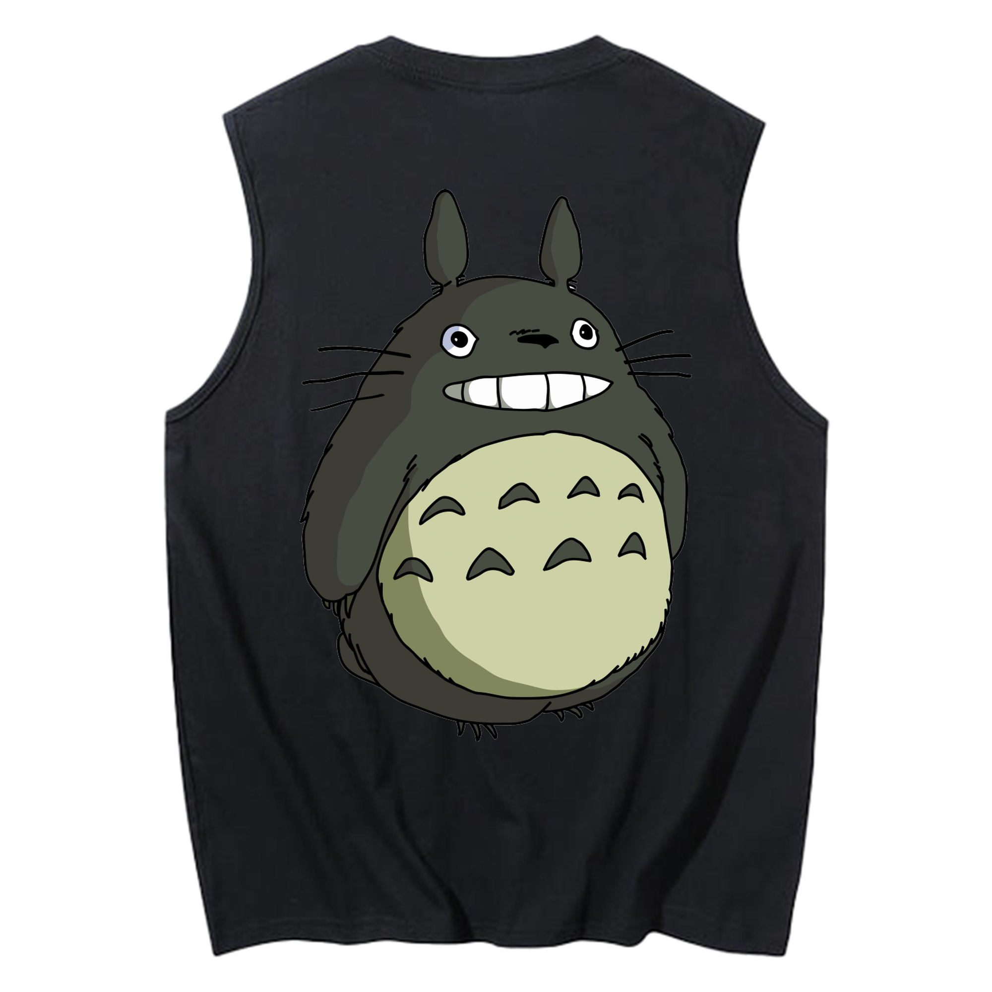 （画像用） となりのトトロ 草壁メイ 草壁サツキ My Neighbor Totoro Satsuki Kusakabe Mei Kusakabe コットン100％タンクトップ（背面プリント）