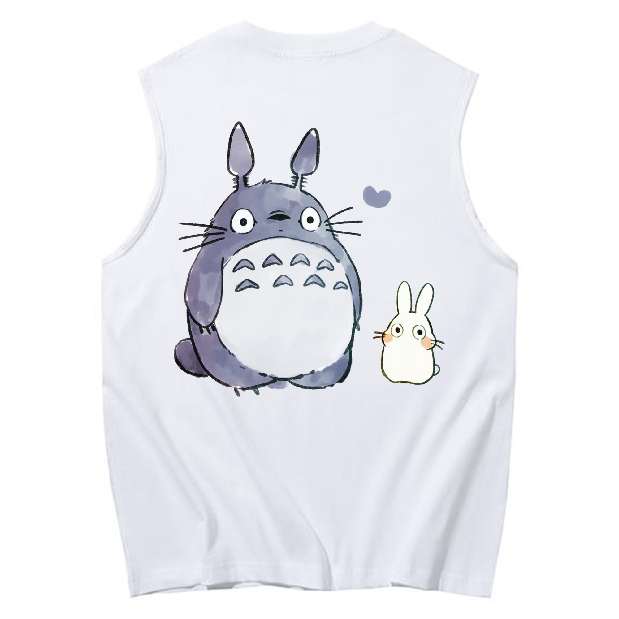 （画像用） となりのトトロ 草壁メイ 草壁サツキ My Neighbor Totoro Satsuki Kusakabe Mei Kusakabe コットン100％タンクトップ（背面プリント）