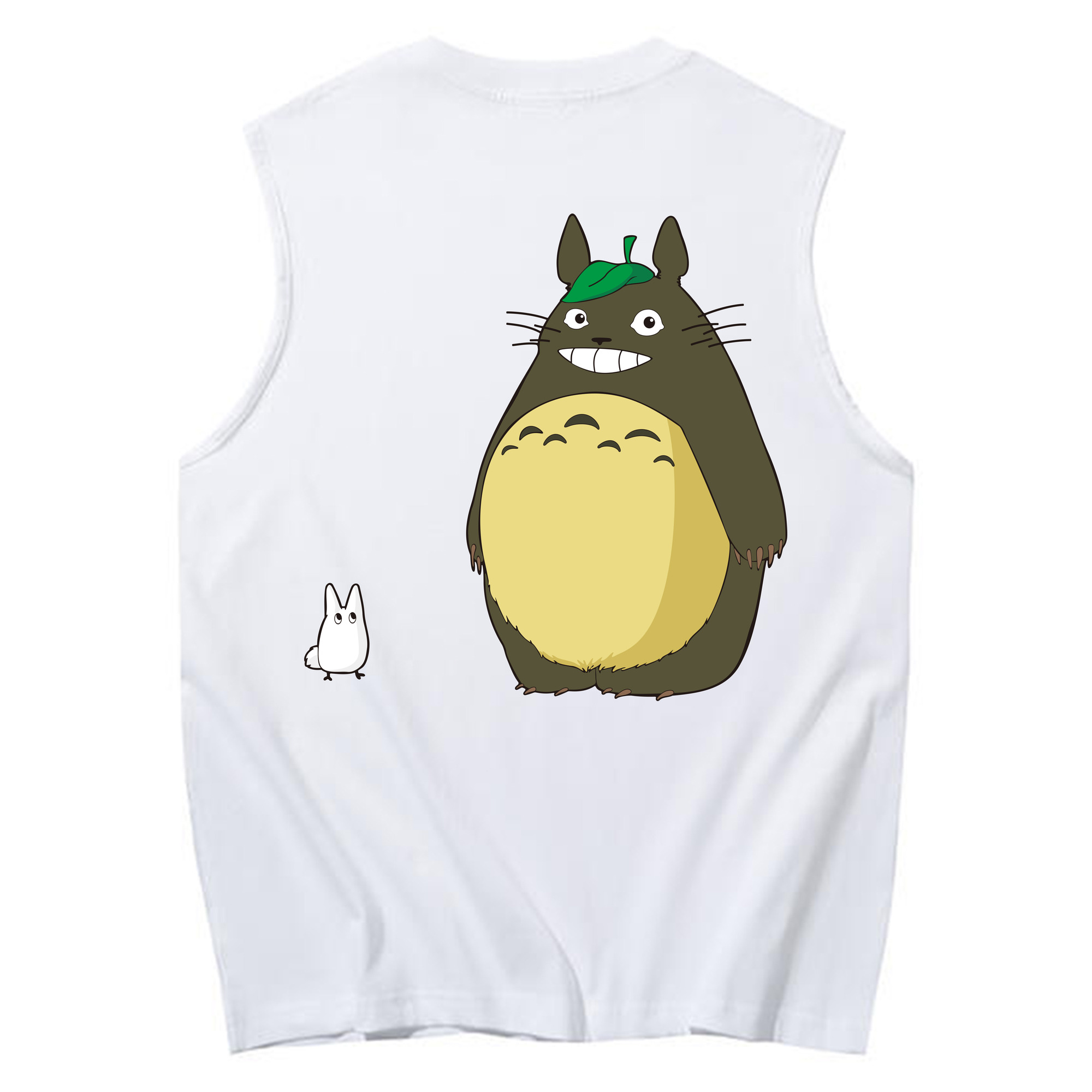 （画像用） となりのトトロ 草壁メイ 草壁サツキ My Neighbor Totoro Satsuki Kusakabe Mei Kusakabe コットン100％タンクトップ（背面プリント）