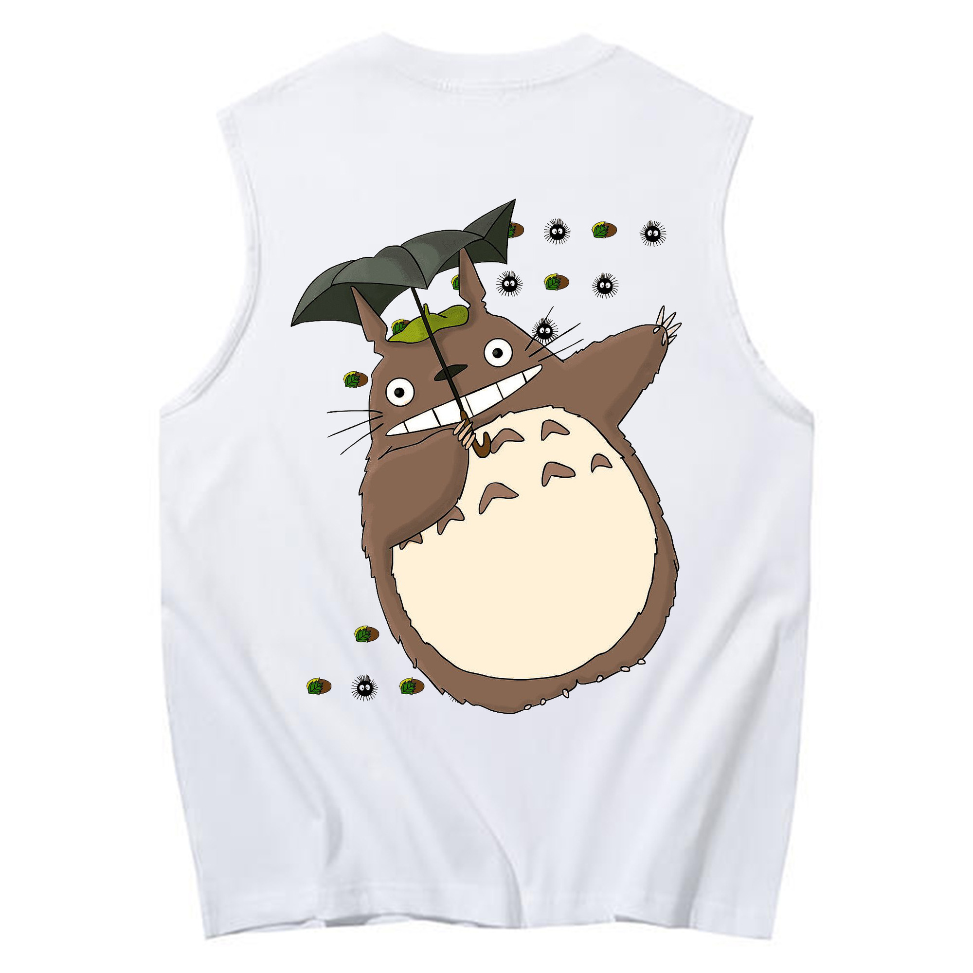 （画像用） となりのトトロ 草壁メイ 草壁サツキ My Neighbor Totoro Satsuki Kusakabe Mei Kusakabe コットン100％タンクトップ（背面プリント）