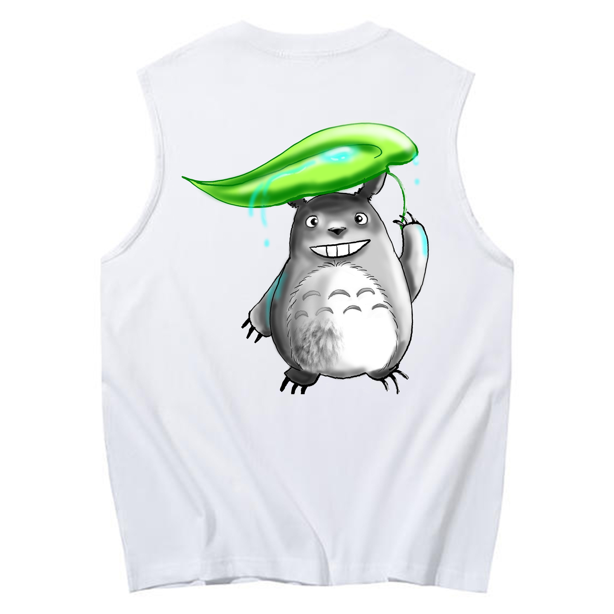（画像用） となりのトトロ 草壁メイ 草壁サツキ My Neighbor Totoro Satsuki Kusakabe Mei Kusakabe コットン100％タンクトップ（背面プリント）