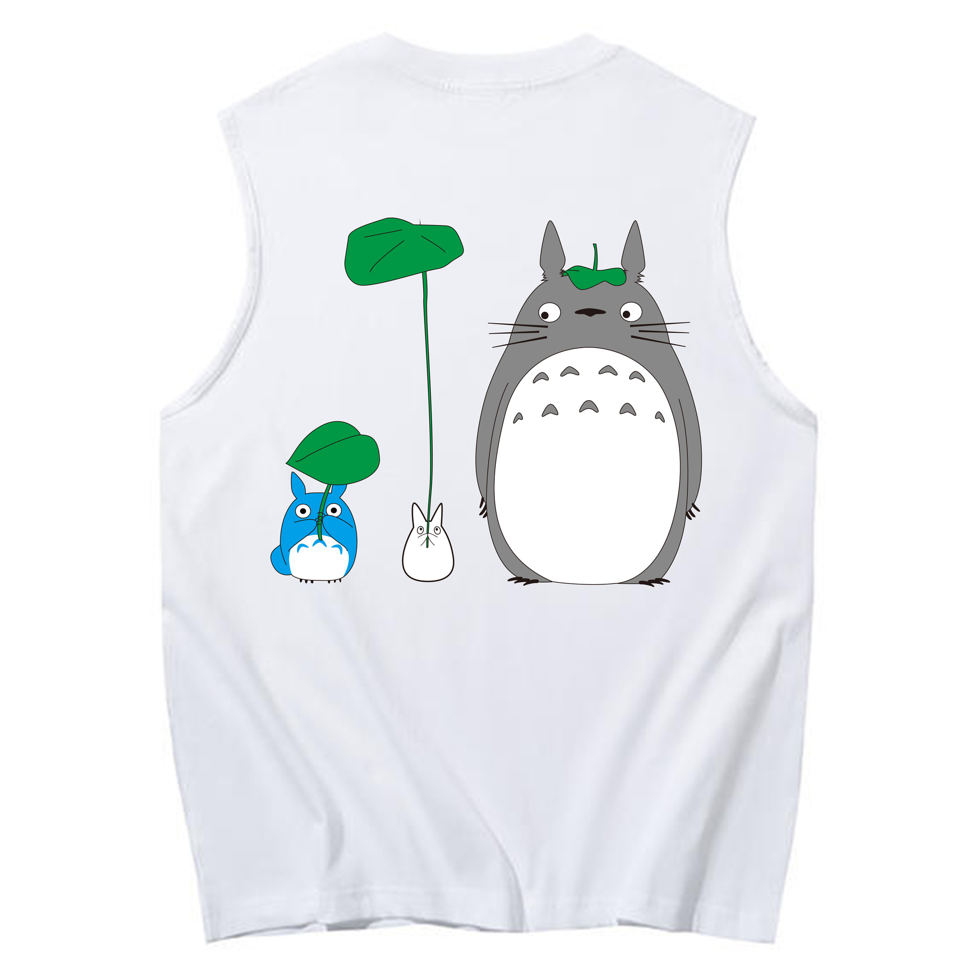 （画像用） となりのトトロ 草壁メイ 草壁サツキ My Neighbor Totoro Satsuki Kusakabe Mei Kusakabe コットン100％タンクトップ（背面プリント）