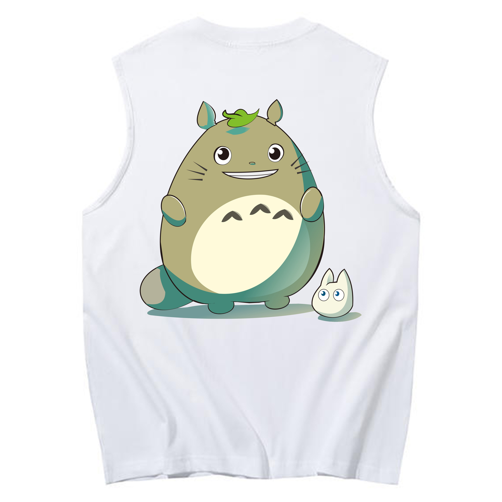 （画像用） となりのトトロ 草壁メイ 草壁サツキ My Neighbor Totoro Satsuki Kusakabe Mei Kusakabe コットン100％タンクトップ（背面プリント）