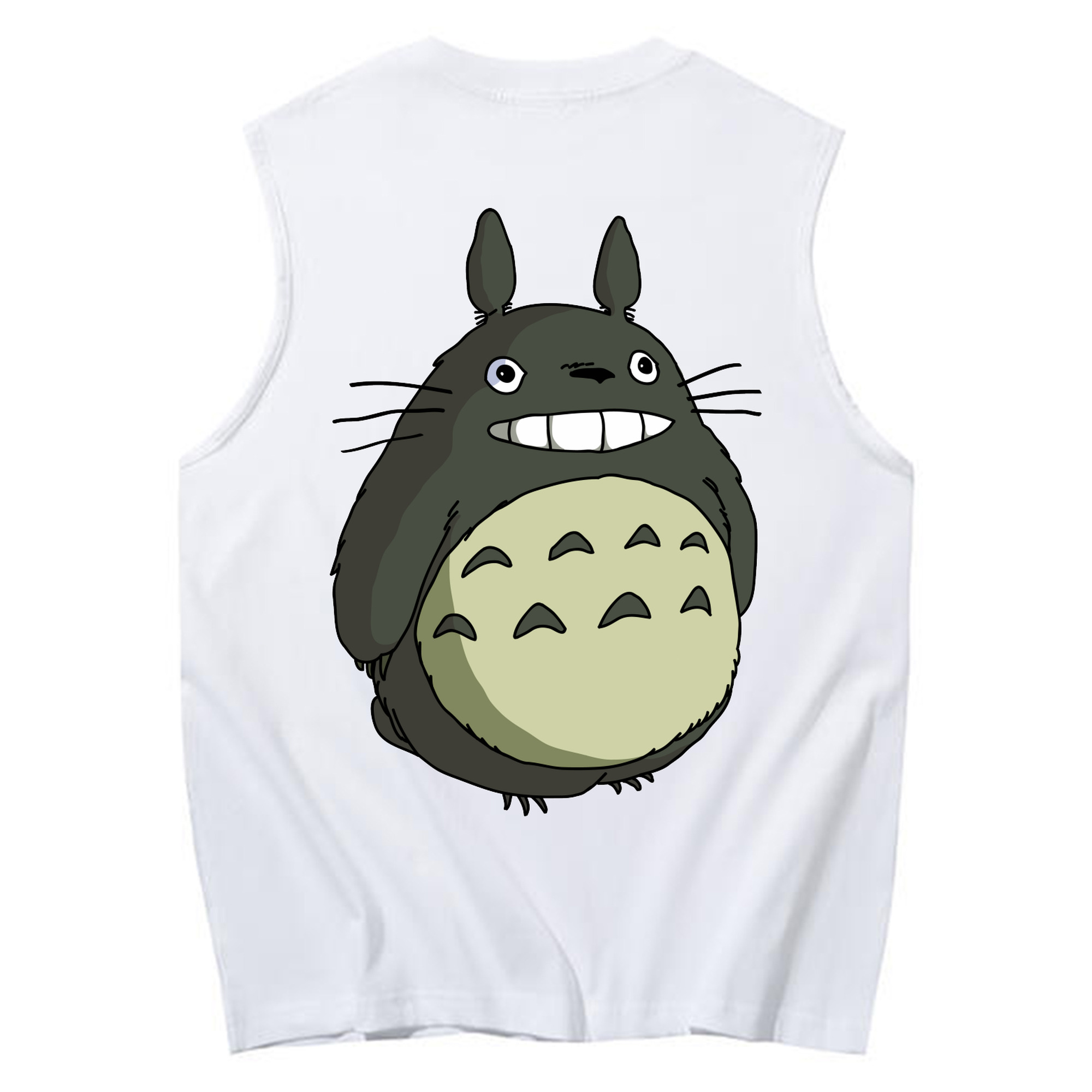 （画像用） となりのトトロ 草壁メイ 草壁サツキ My Neighbor Totoro Satsuki Kusakabe Mei Kusakabe コットン100％タンクトップ（背面プリント）