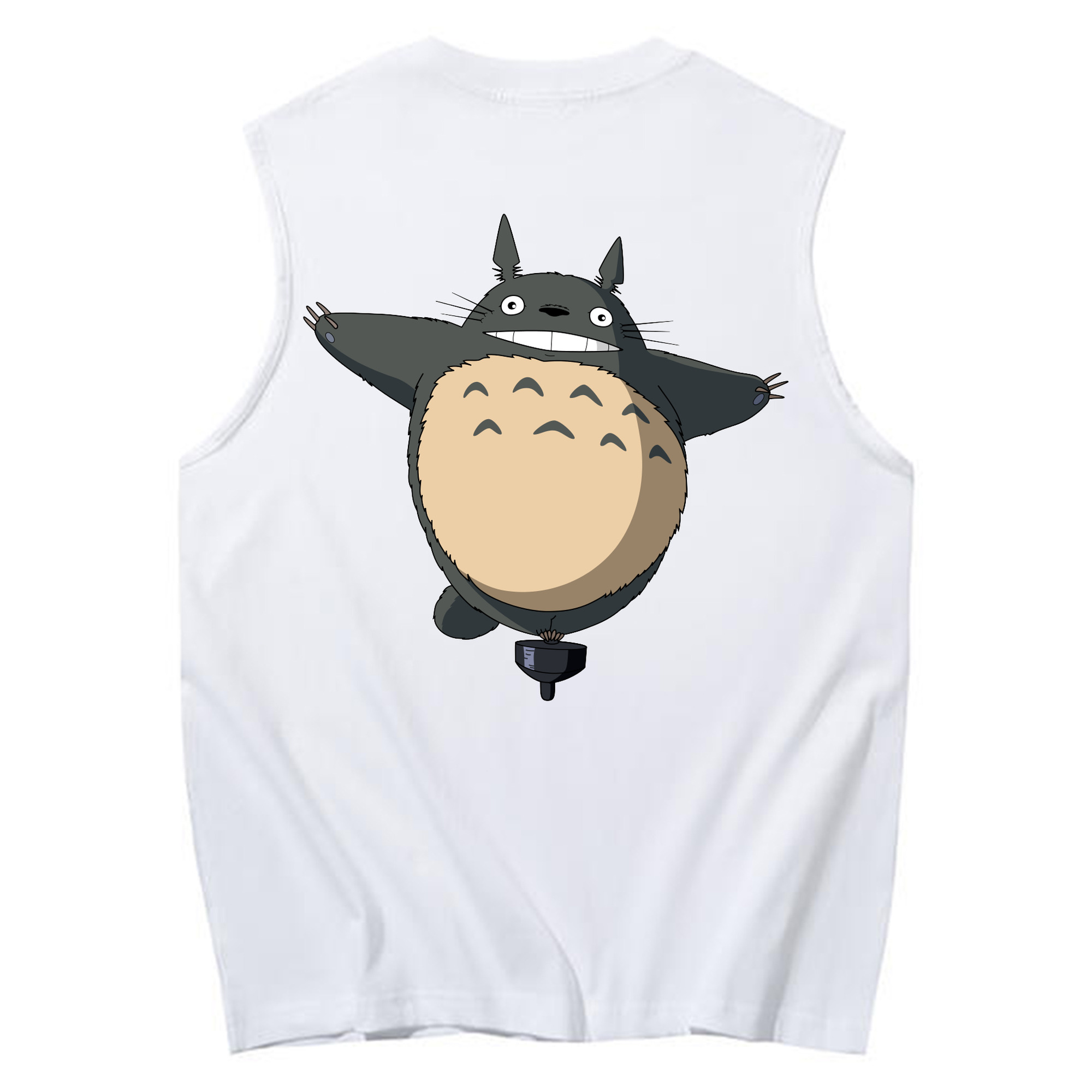 （画像用） となりのトトロ 草壁メイ 草壁サツキ My Neighbor Totoro Satsuki Kusakabe Mei Kusakabe コットン100％タンクトップ（背面プリント）