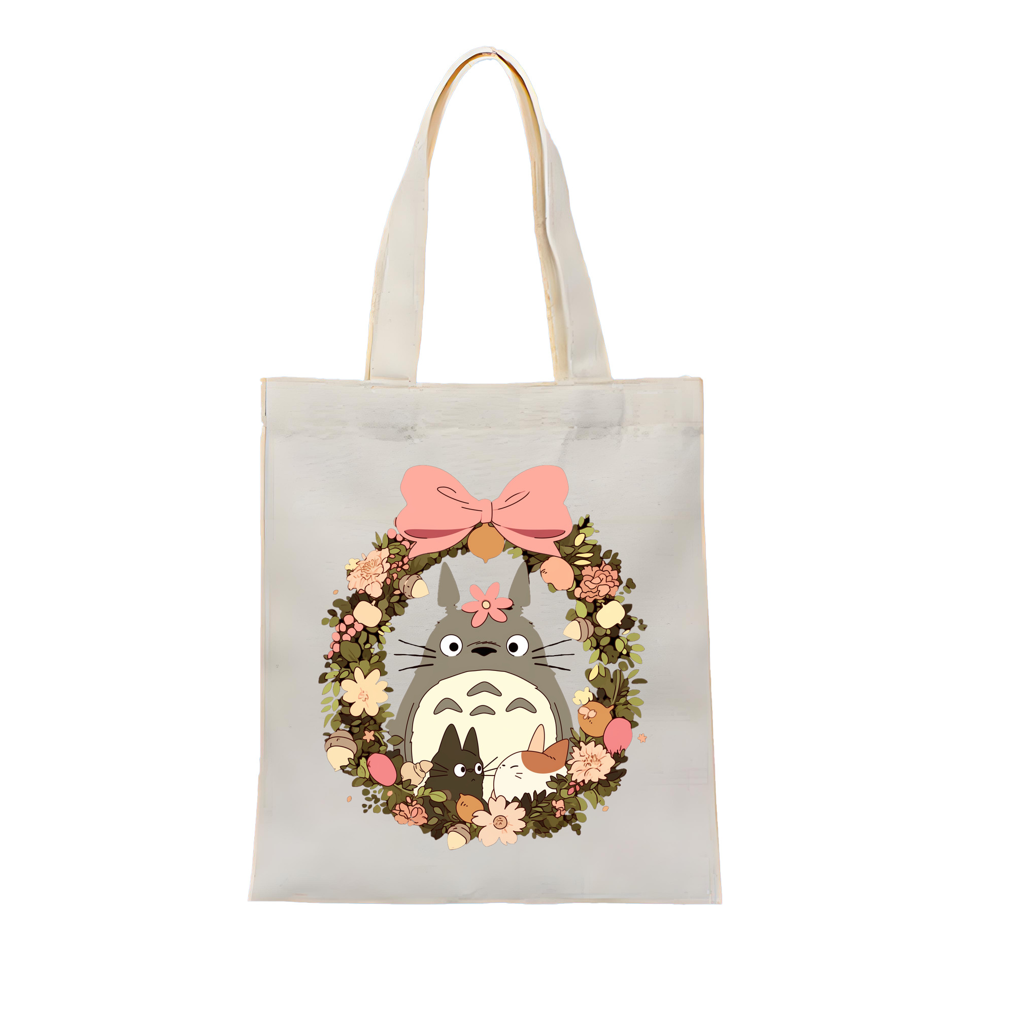 （画像用） となりのトトロ 草壁メイ 草壁サツキ My Neighbor Totoro Satsuki Kusakabe Mei Kusakabe 縦型キャンバス生地手提げバッグ　トートバッグ