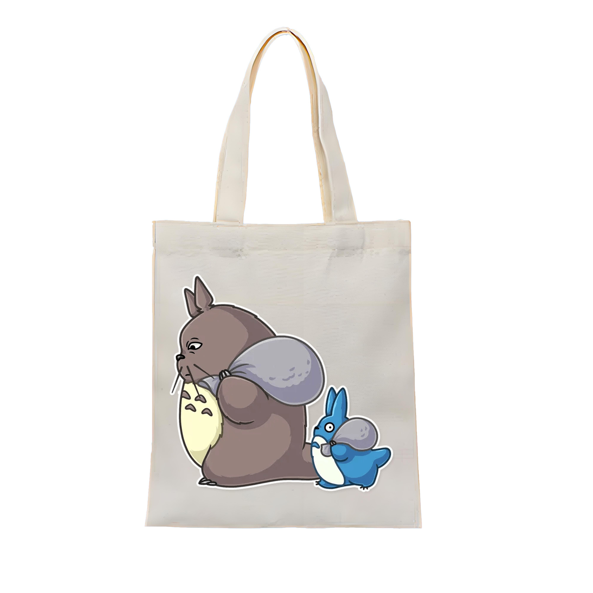 （画像用） となりのトトロ 草壁メイ 草壁サツキ My Neighbor Totoro Satsuki Kusakabe Mei Kusakabe 縦型キャンバス生地手提げバッグ　トートバッグ