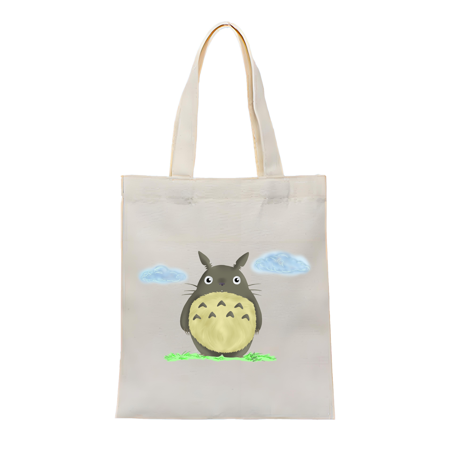 （画像用） となりのトトロ 草壁メイ 草壁サツキ My Neighbor Totoro Satsuki Kusakabe Mei Kusakabe 縦型キャンバス生地手提げバッグ　トートバッグ