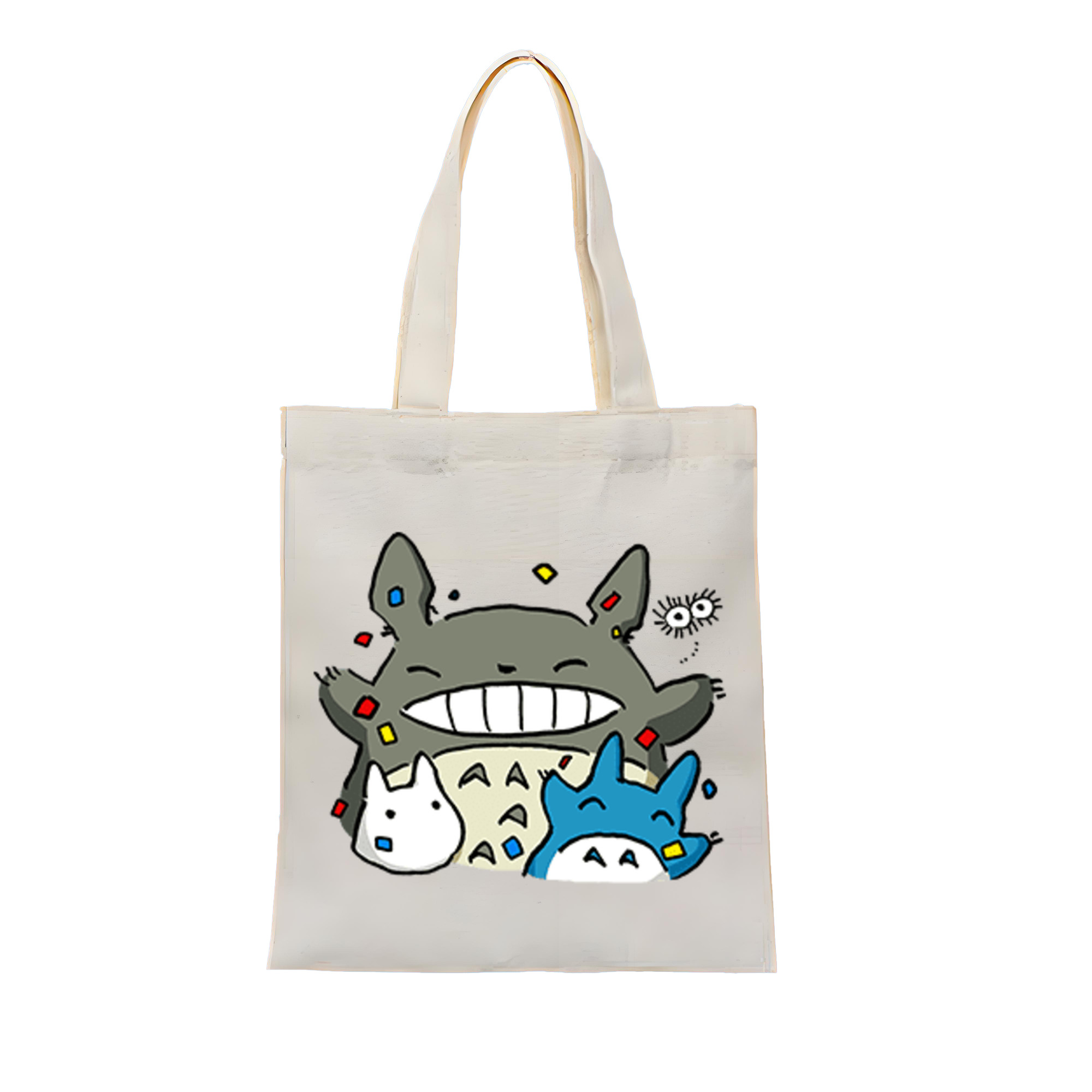 （画像用） となりのトトロ 草壁メイ 草壁サツキ My Neighbor Totoro Satsuki Kusakabe Mei Kusakabe 縦型キャンバス生地手提げバッグ　トートバッグ