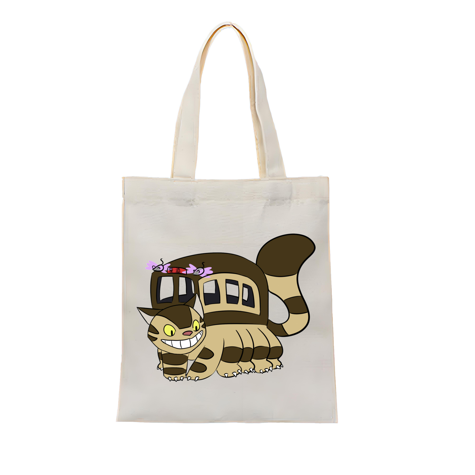 （画像用） となりのトトロ 草壁メイ 草壁サツキ My Neighbor Totoro Satsuki Kusakabe Mei Kusakabe 縦型キャンバス生地手提げバッグ　トートバッグ