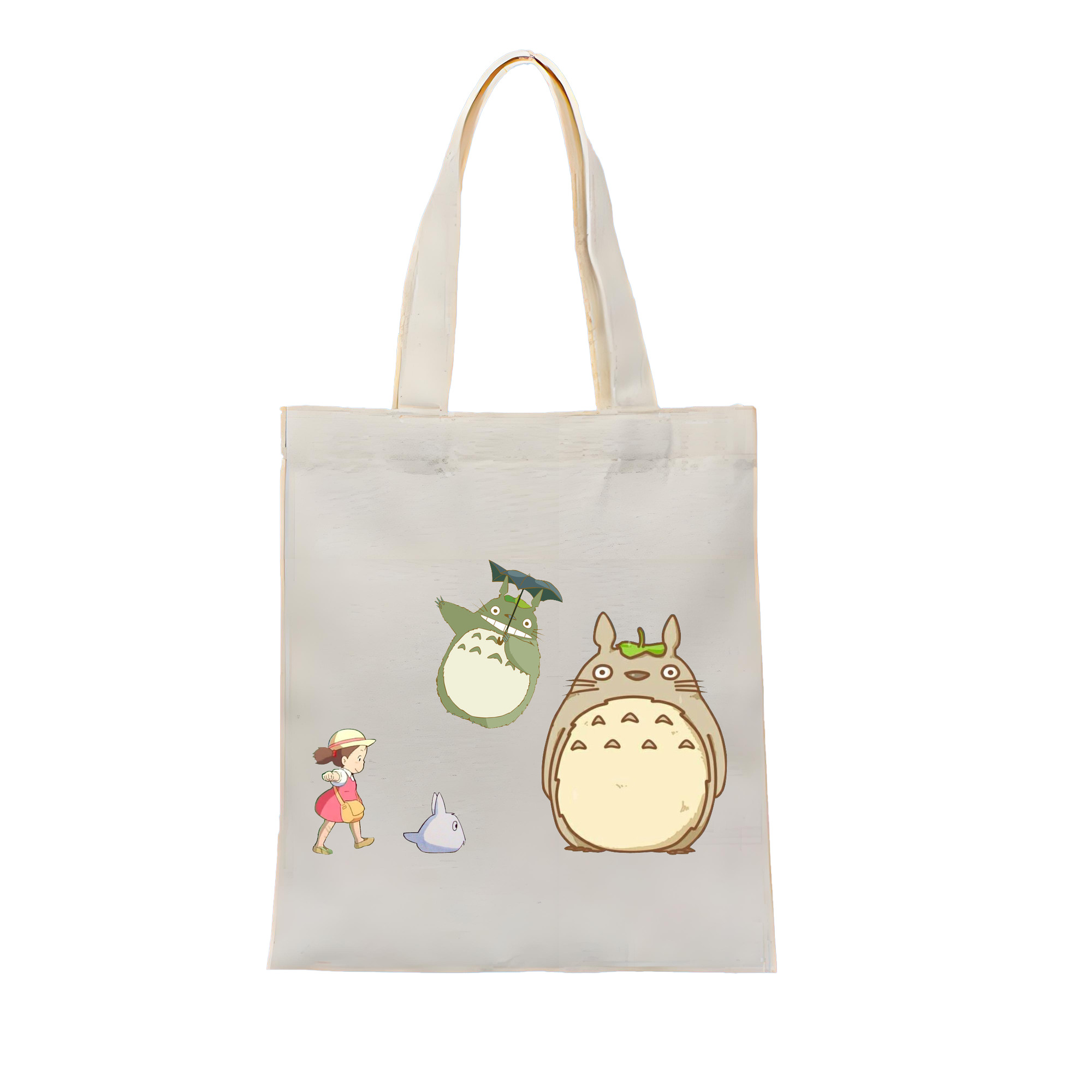 （画像用） となりのトトロ 草壁メイ 草壁サツキ My Neighbor Totoro Satsuki Kusakabe Mei Kusakabe 縦型キャンバス生地手提げバッグ　トートバッグ