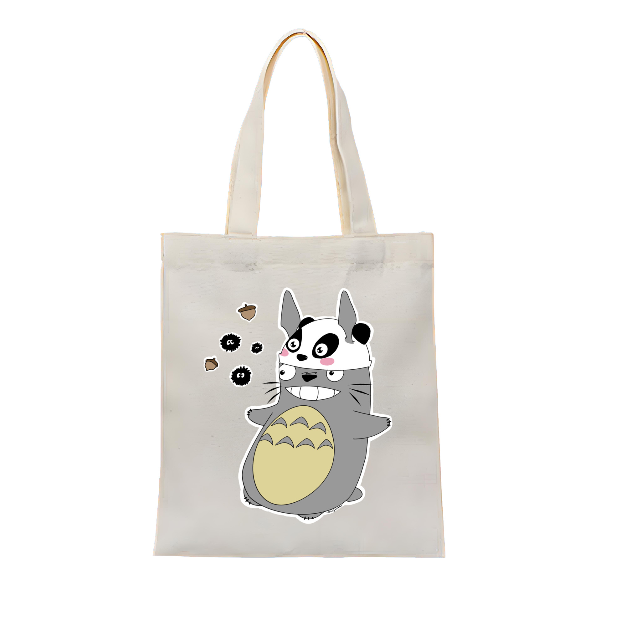 （画像用） となりのトトロ 草壁メイ 草壁サツキ My Neighbor Totoro Satsuki Kusakabe Mei Kusakabe 縦型キャンバス生地手提げバッグ　トートバッグ