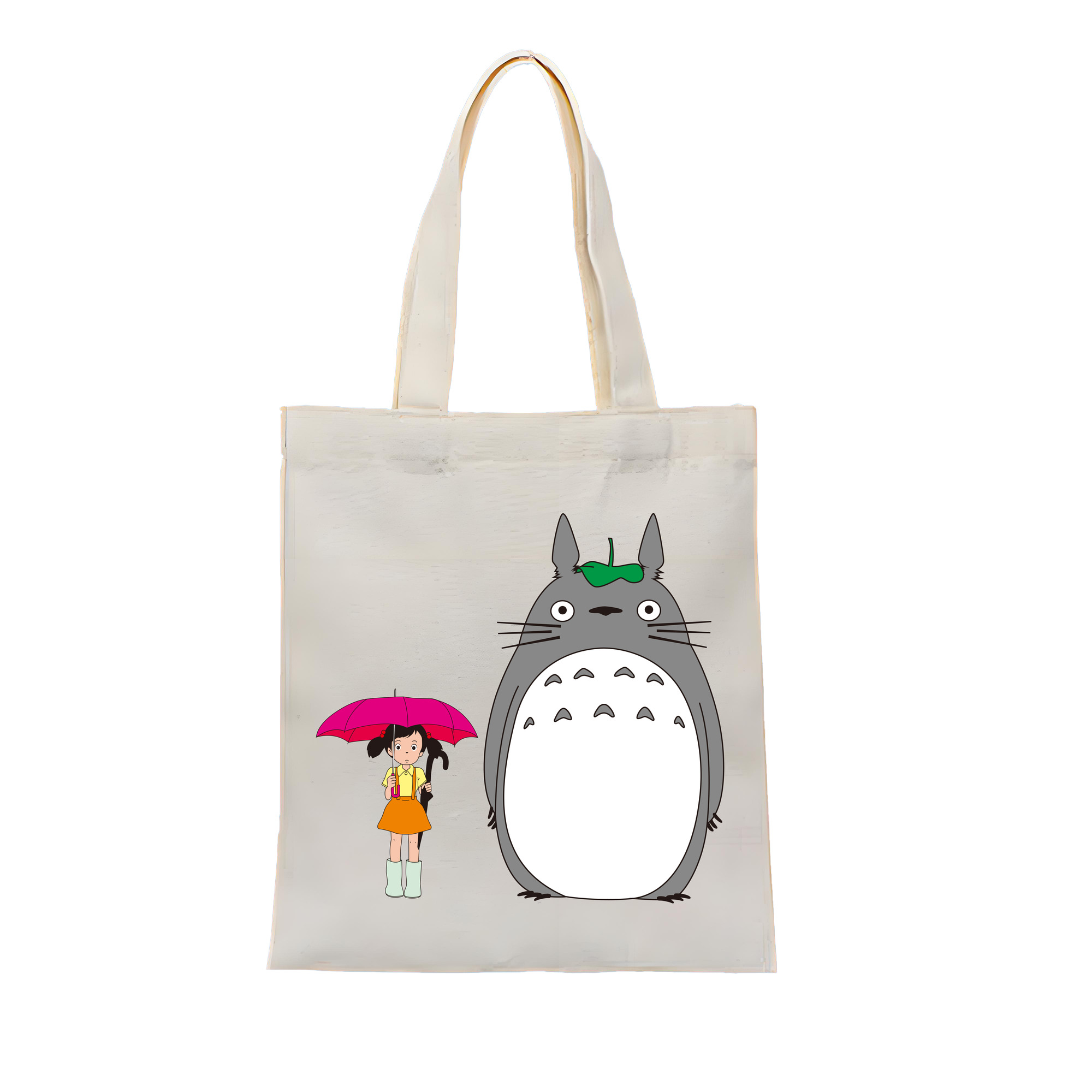 （画像用） となりのトトロ 草壁メイ 草壁サツキ My Neighbor Totoro Satsuki Kusakabe Mei Kusakabe 縦型キャンバス生地手提げバッグ　トートバッグ