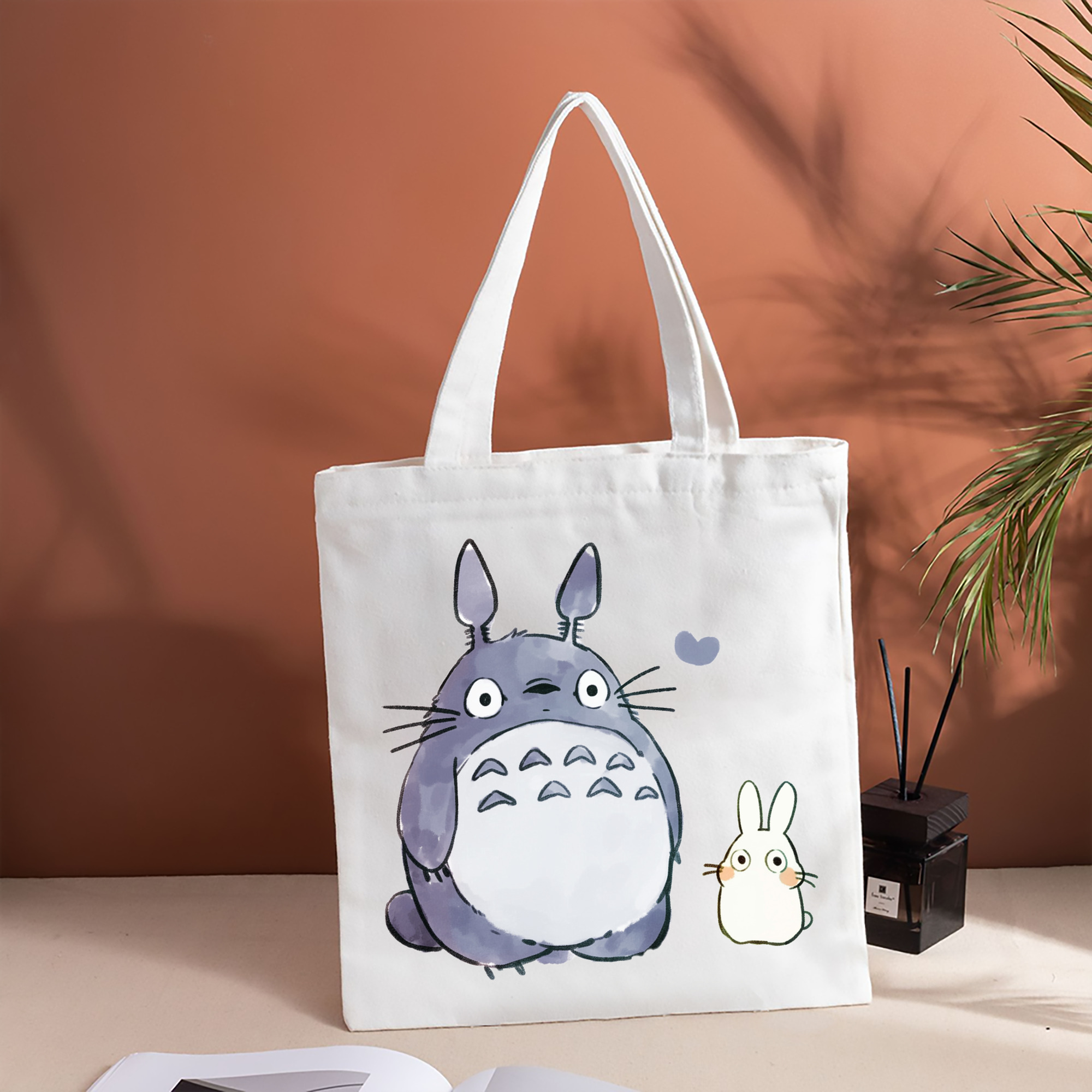 となりのトトロ 草壁メイ 草壁サツキ My Neighbor Totoro Satsuki Kusakabe Mei Kusakabe 縦型キャンバス生地手提げバッグ　トートバッグ