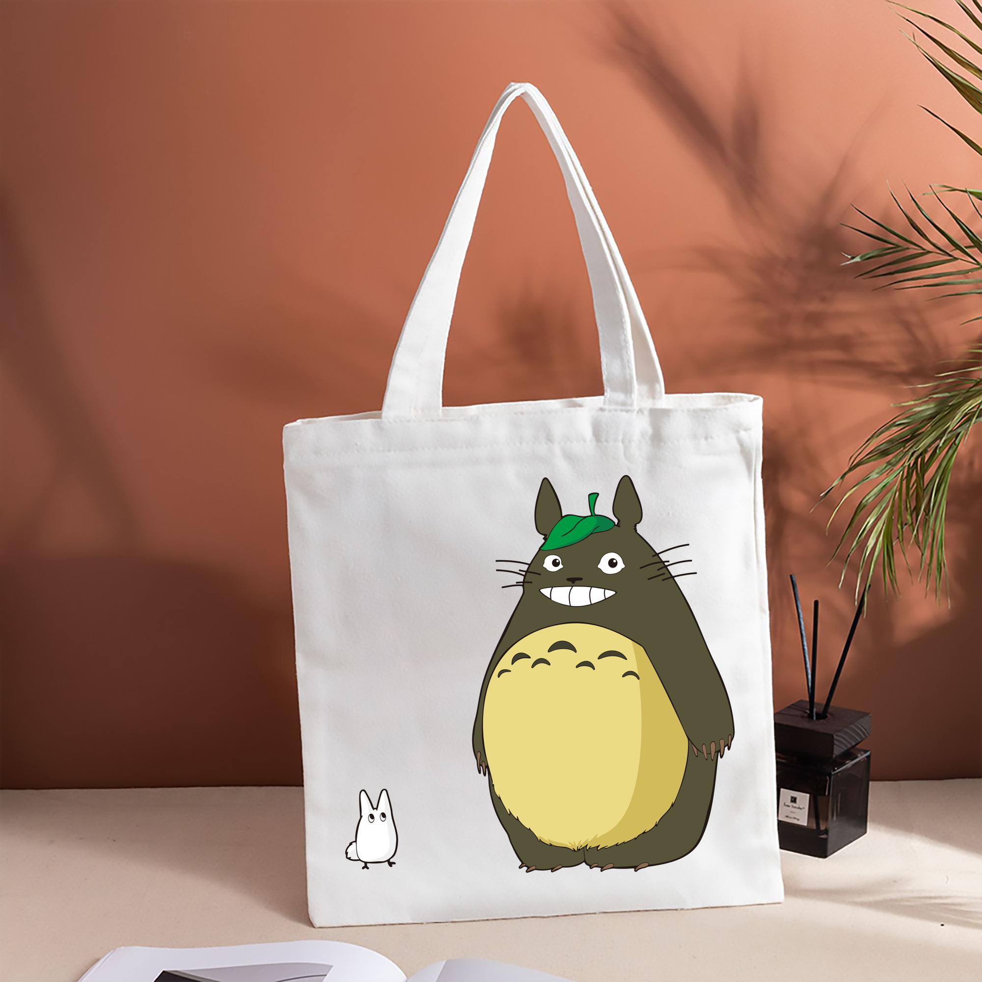 となりのトトロ 草壁メイ 草壁サツキ My Neighbor Totoro Satsuki Kusakabe Mei Kusakabe 縦型キャンバス生地手提げバッグ　トートバッグ