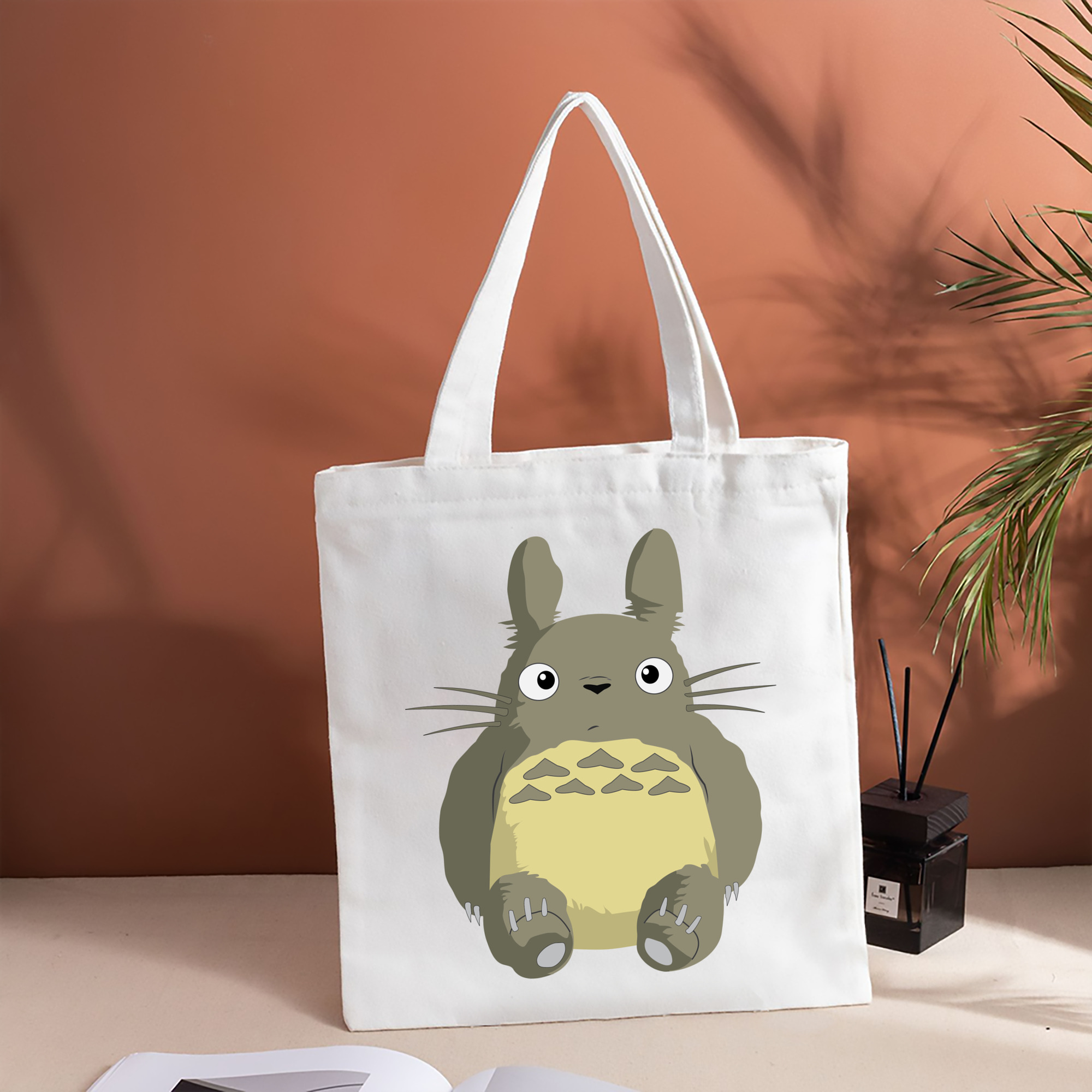 となりのトトロ 草壁メイ 草壁サツキ My Neighbor Totoro Satsuki Kusakabe Mei Kusakabe 縦型キャンバス生地手提げバッグ　トートバッグ