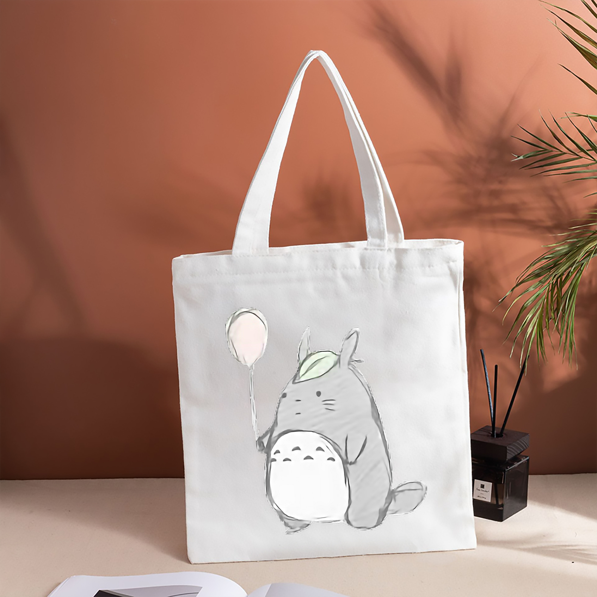となりのトトロ 草壁メイ 草壁サツキ My Neighbor Totoro Satsuki Kusakabe Mei Kusakabe 縦型キャンバス生地手提げバッグ　トートバッグ