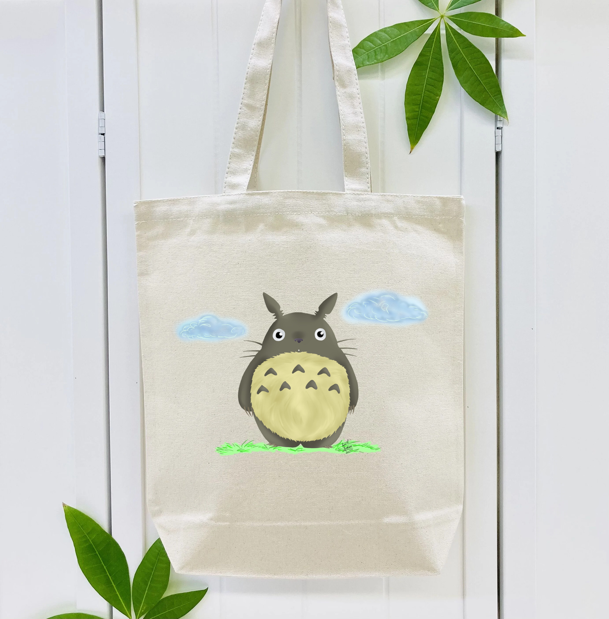 となりのトトロ 草壁メイ 草壁サツキ My Neighbor Totoro Satsuki Kusakabe Mei Kusakabe 縦型キャンバス生地手提げバッグ　トートバッグ