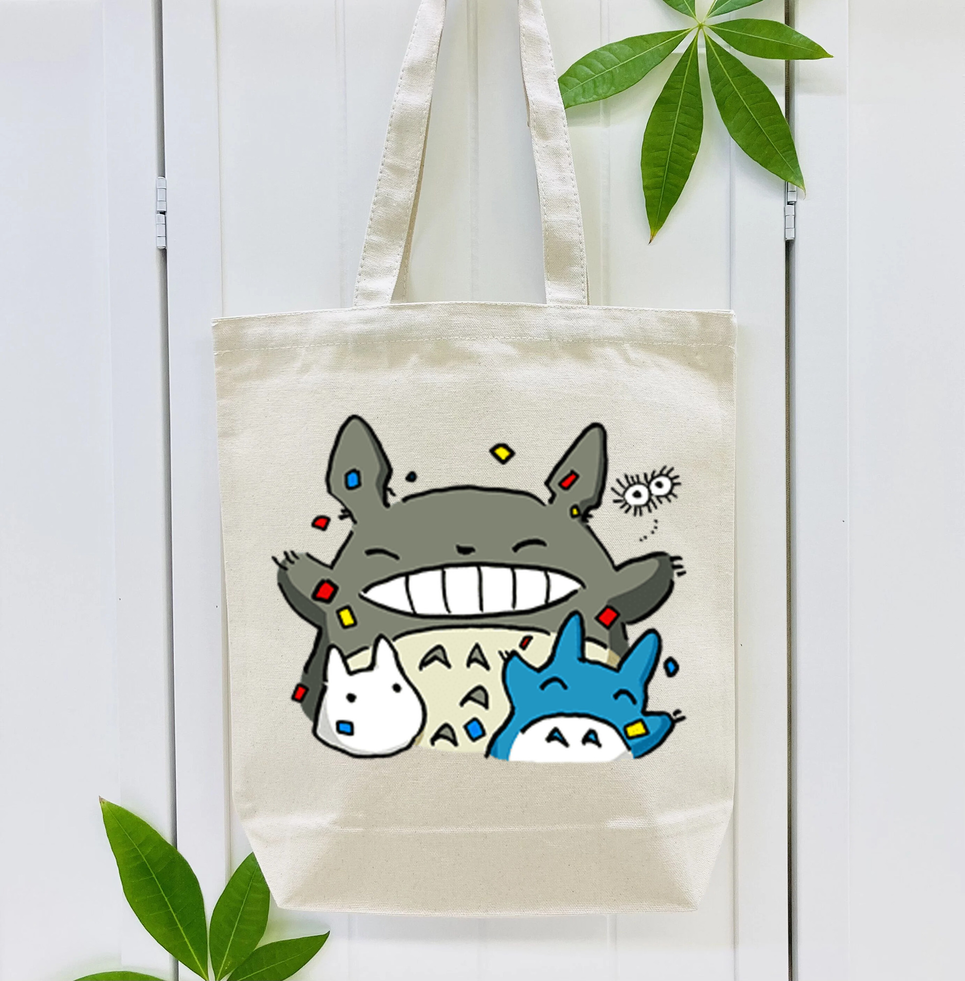 となりのトトロ 草壁メイ 草壁サツキ My Neighbor Totoro Satsuki Kusakabe Mei Kusakabe 縦型キャンバス生地手提げバッグ　トートバッグ
