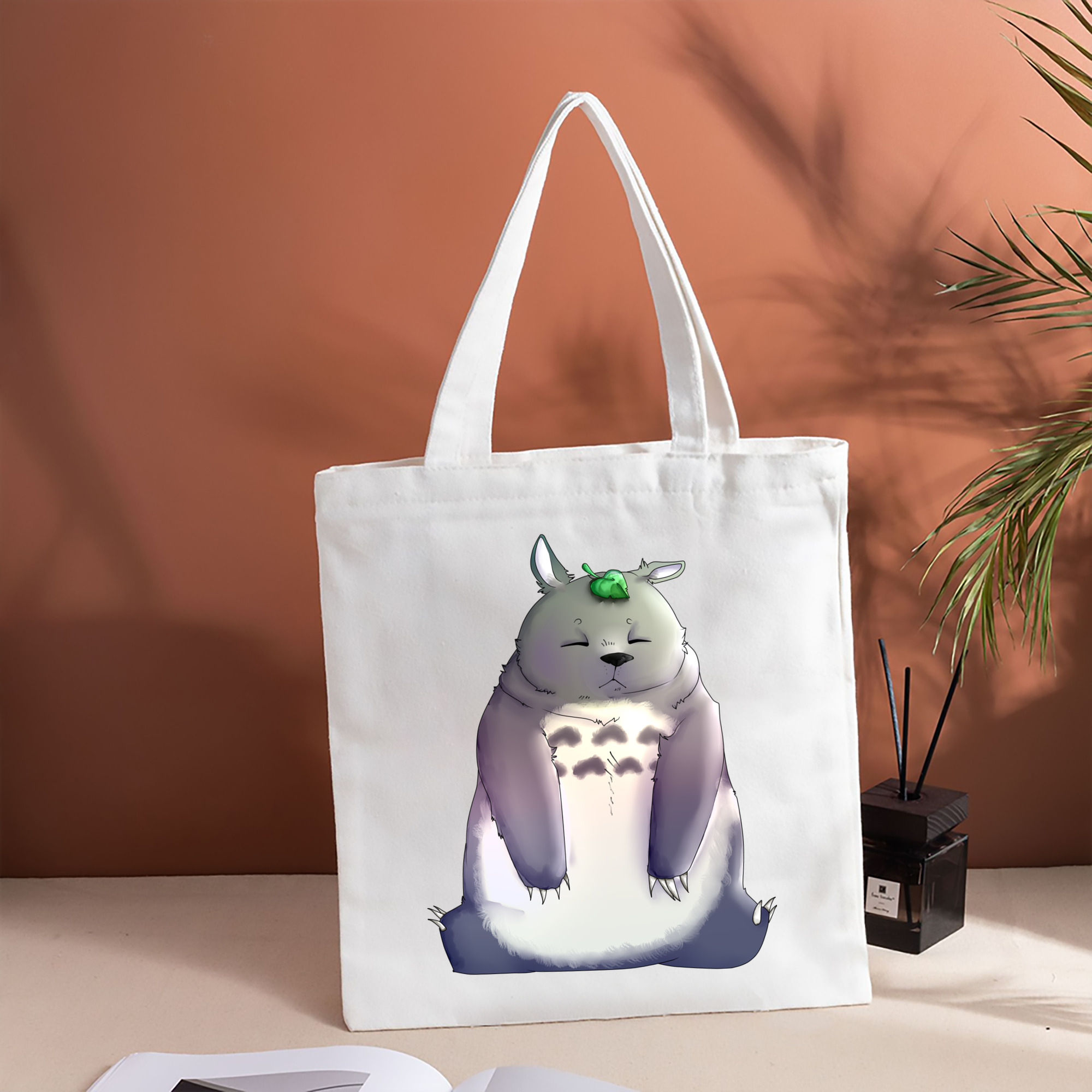 となりのトトロ 草壁メイ 草壁サツキ My Neighbor Totoro Satsuki Kusakabe Mei Kusakabe 縦型キャンバス生地手提げバッグ　トートバッグ