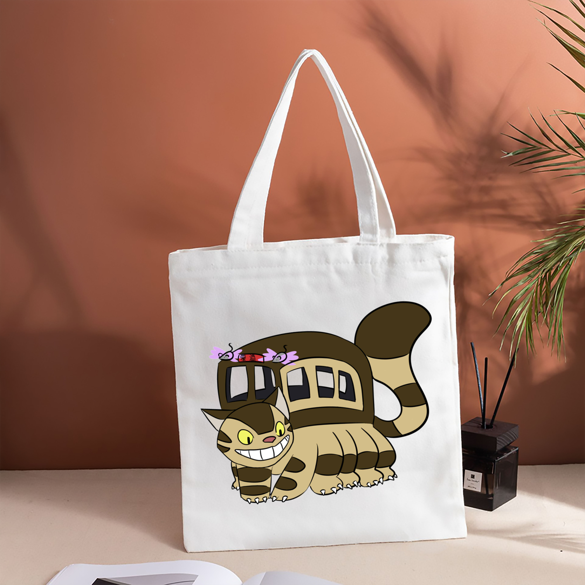 となりのトトロ 草壁メイ 草壁サツキ My Neighbor Totoro Satsuki Kusakabe Mei Kusakabe 縦型キャンバス生地手提げバッグ　トートバッグ