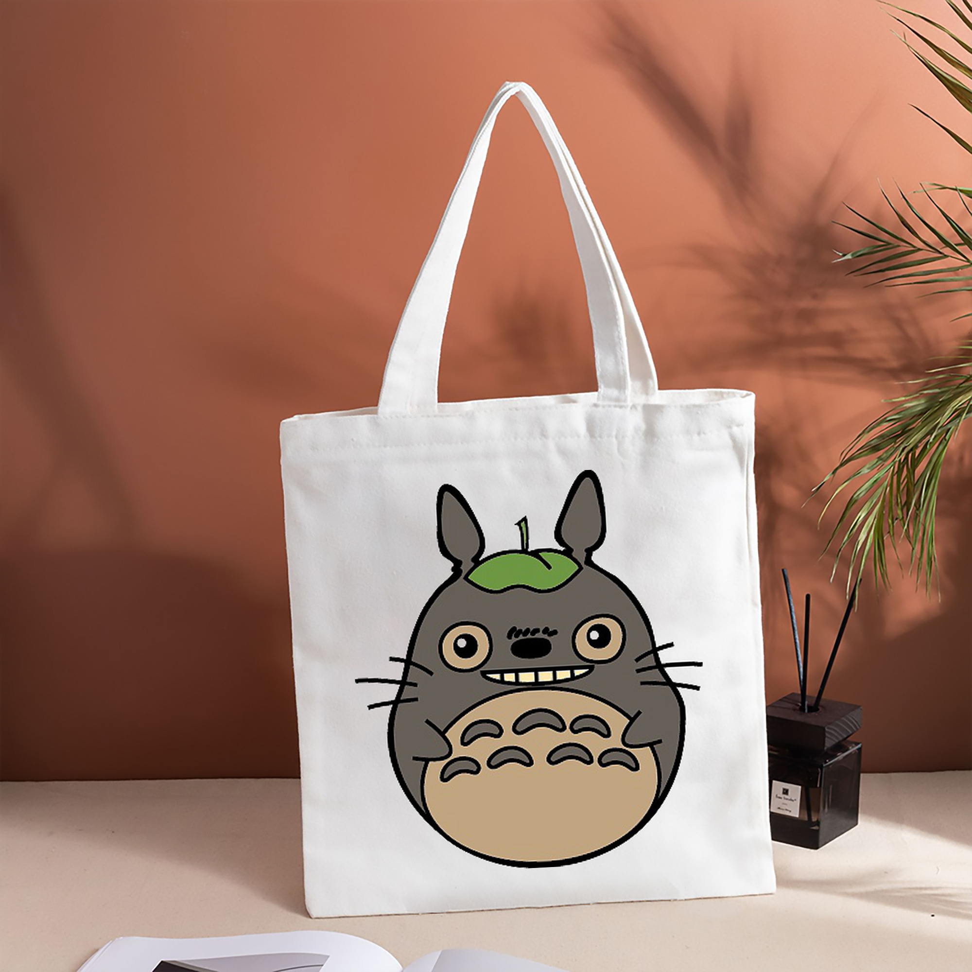 となりのトトロ 草壁メイ 草壁サツキ My Neighbor Totoro Satsuki Kusakabe Mei Kusakabe 縦型キャンバス生地手提げバッグ　トートバッグ