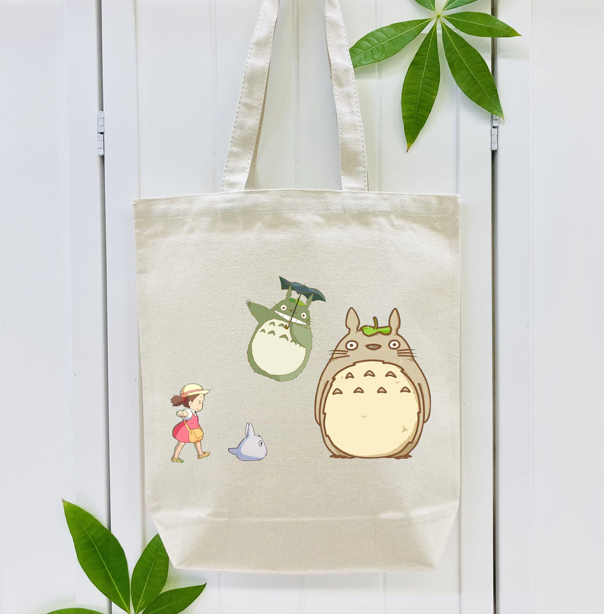 となりのトトロ 草壁メイ 草壁サツキ My Neighbor Totoro Satsuki Kusakabe Mei Kusakabe 縦型キャンバス生地手提げバッグ　トートバッグ