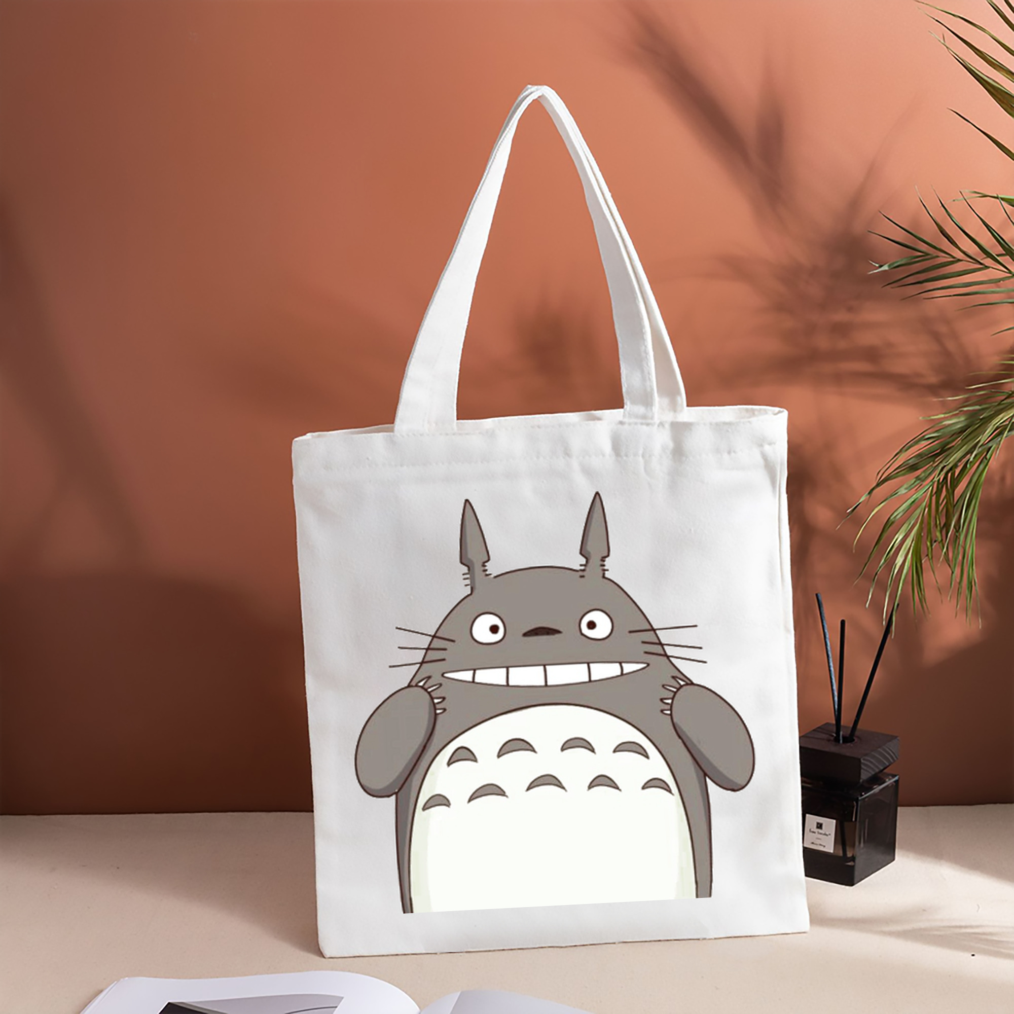 となりのトトロ 草壁メイ 草壁サツキ My Neighbor Totoro Satsuki Kusakabe Mei Kusakabe 縦型キャンバス生地手提げバッグ　トートバッグ