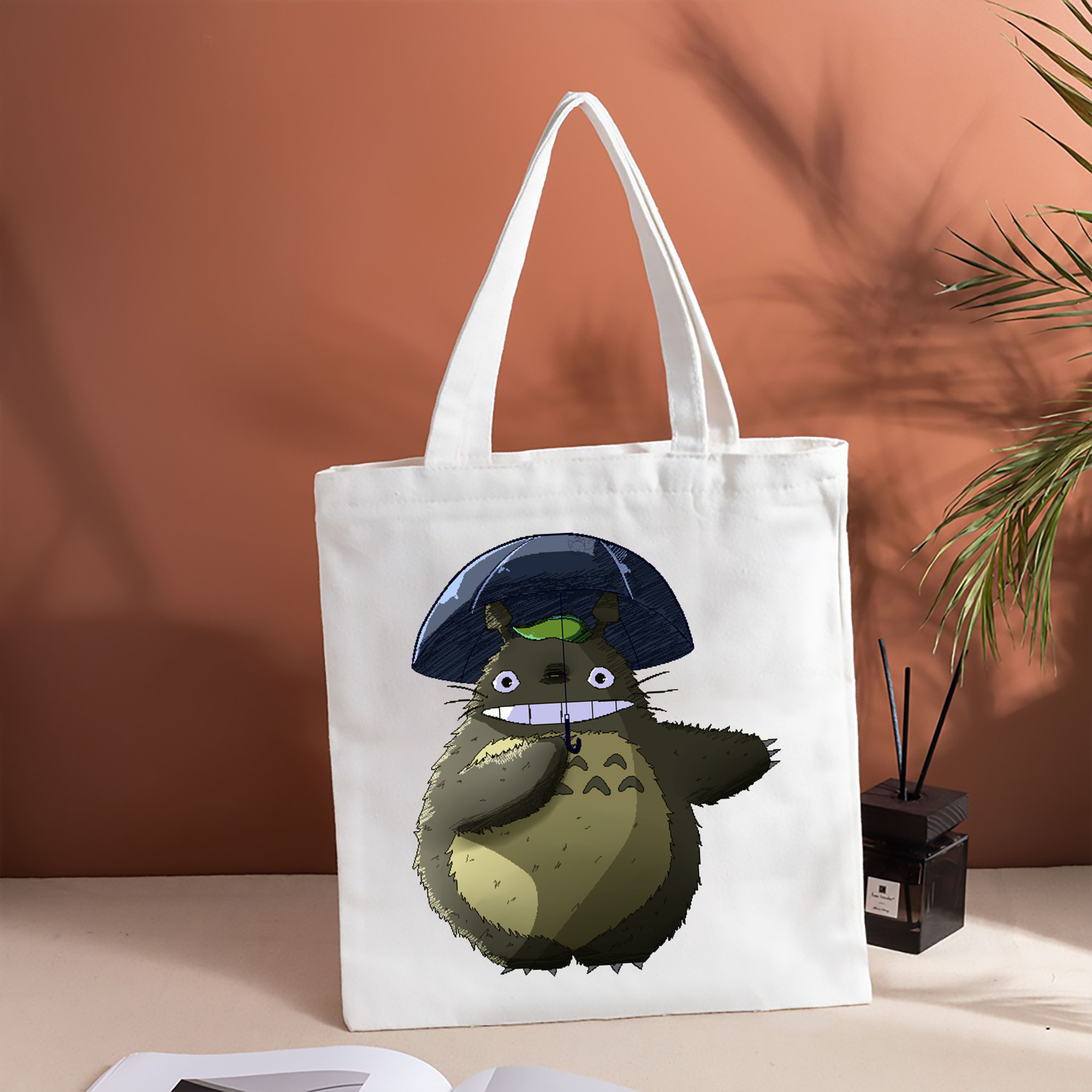 となりのトトロ 草壁メイ 草壁サツキ My Neighbor Totoro Satsuki Kusakabe Mei Kusakabe 縦型キャンバス生地手提げバッグ　トートバッグ