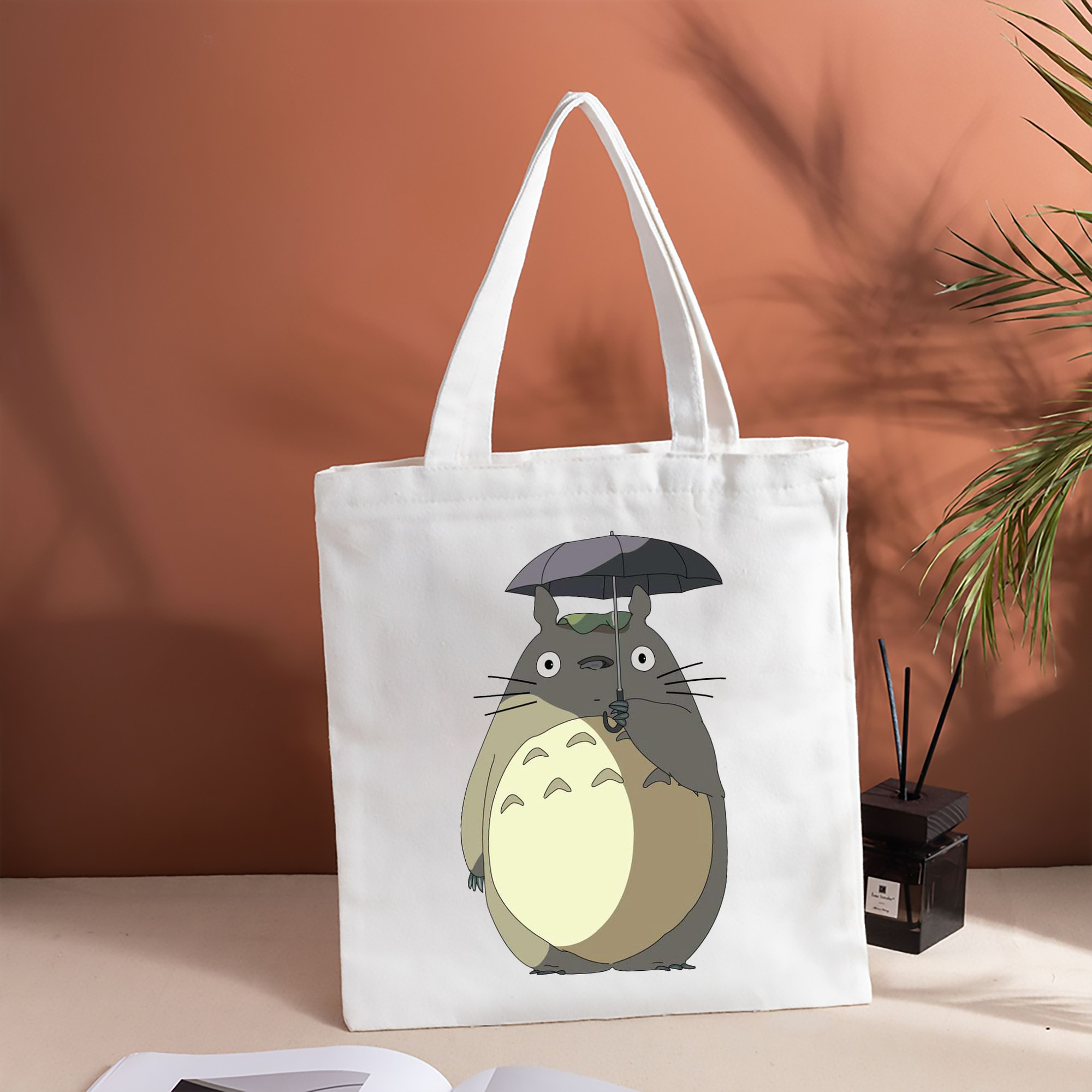 となりのトトロ 草壁メイ 草壁サツキ My Neighbor Totoro Satsuki Kusakabe Mei Kusakabe 縦型キャンバス生地手提げバッグ　トートバッグ