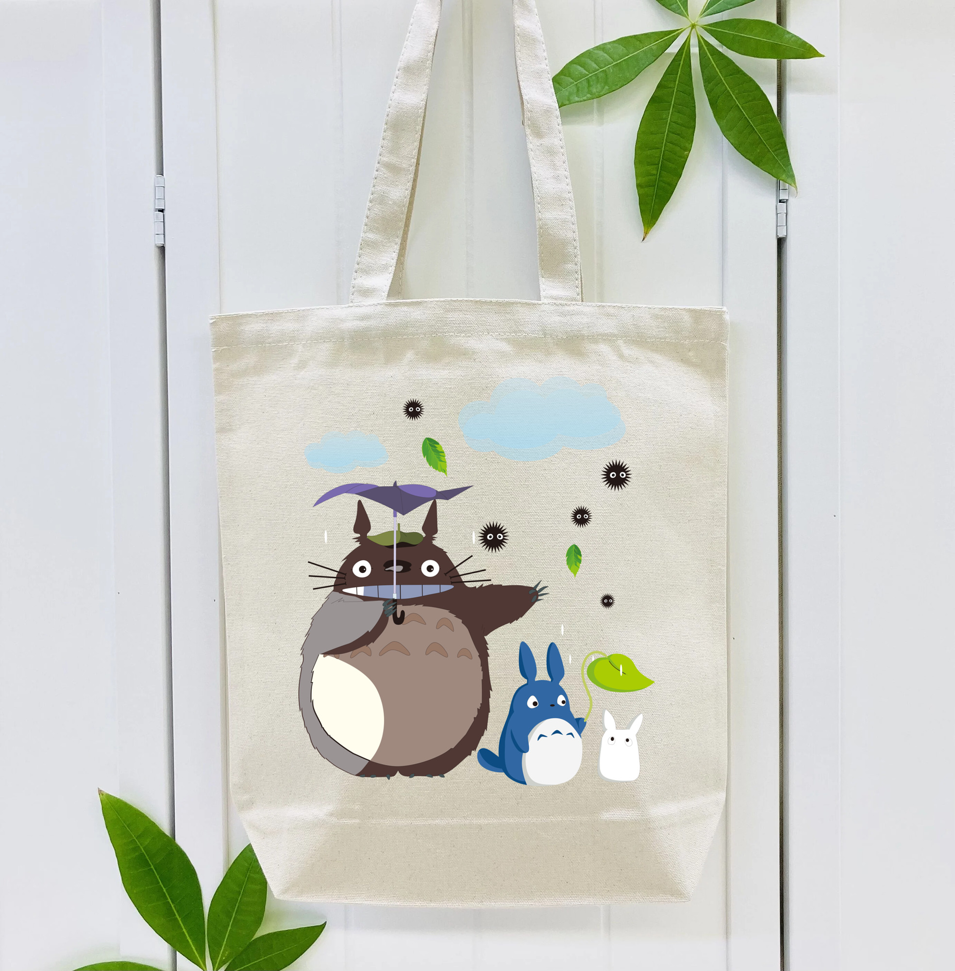 となりのトトロ 草壁メイ 草壁サツキ My Neighbor Totoro Satsuki Kusakabe Mei Kusakabe 縦型キャンバス生地手提げバッグ　トートバッグ