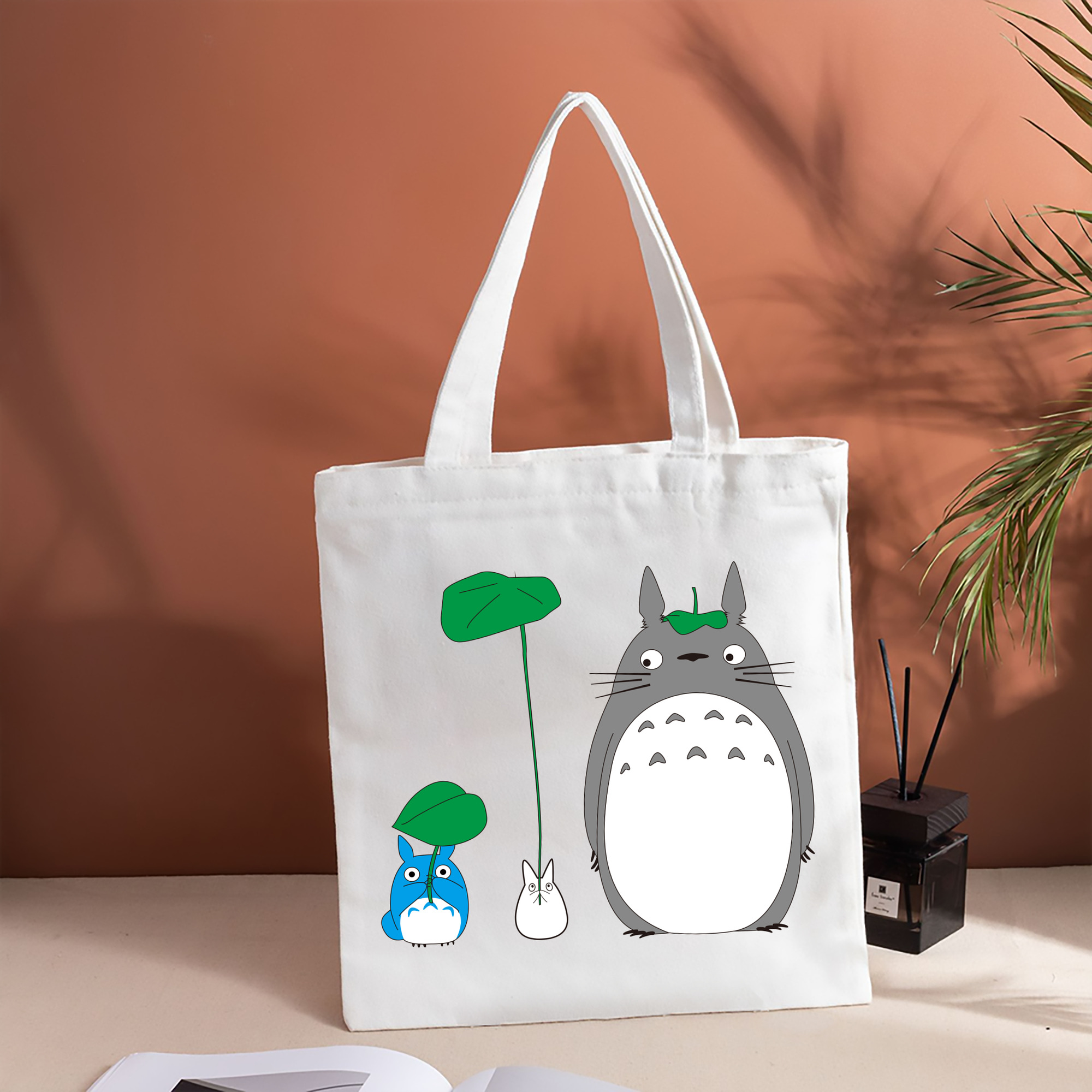 となりのトトロ 草壁メイ 草壁サツキ My Neighbor Totoro Satsuki Kusakabe Mei Kusakabe 縦型キャンバス生地手提げバッグ　トートバッグ