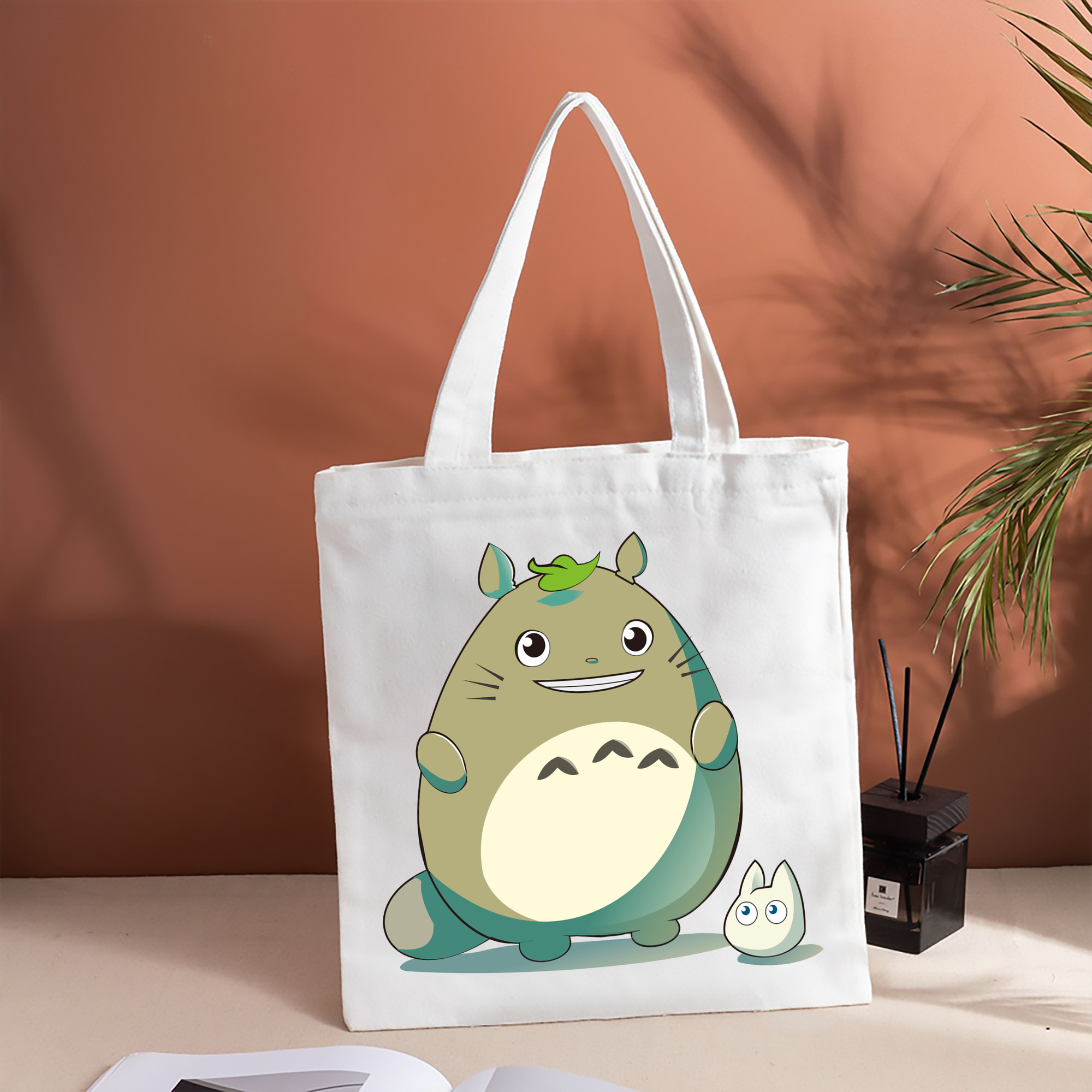 となりのトトロ 草壁メイ 草壁サツキ My Neighbor Totoro Satsuki Kusakabe Mei Kusakabe 縦型キャンバス生地手提げバッグ　トートバッグ