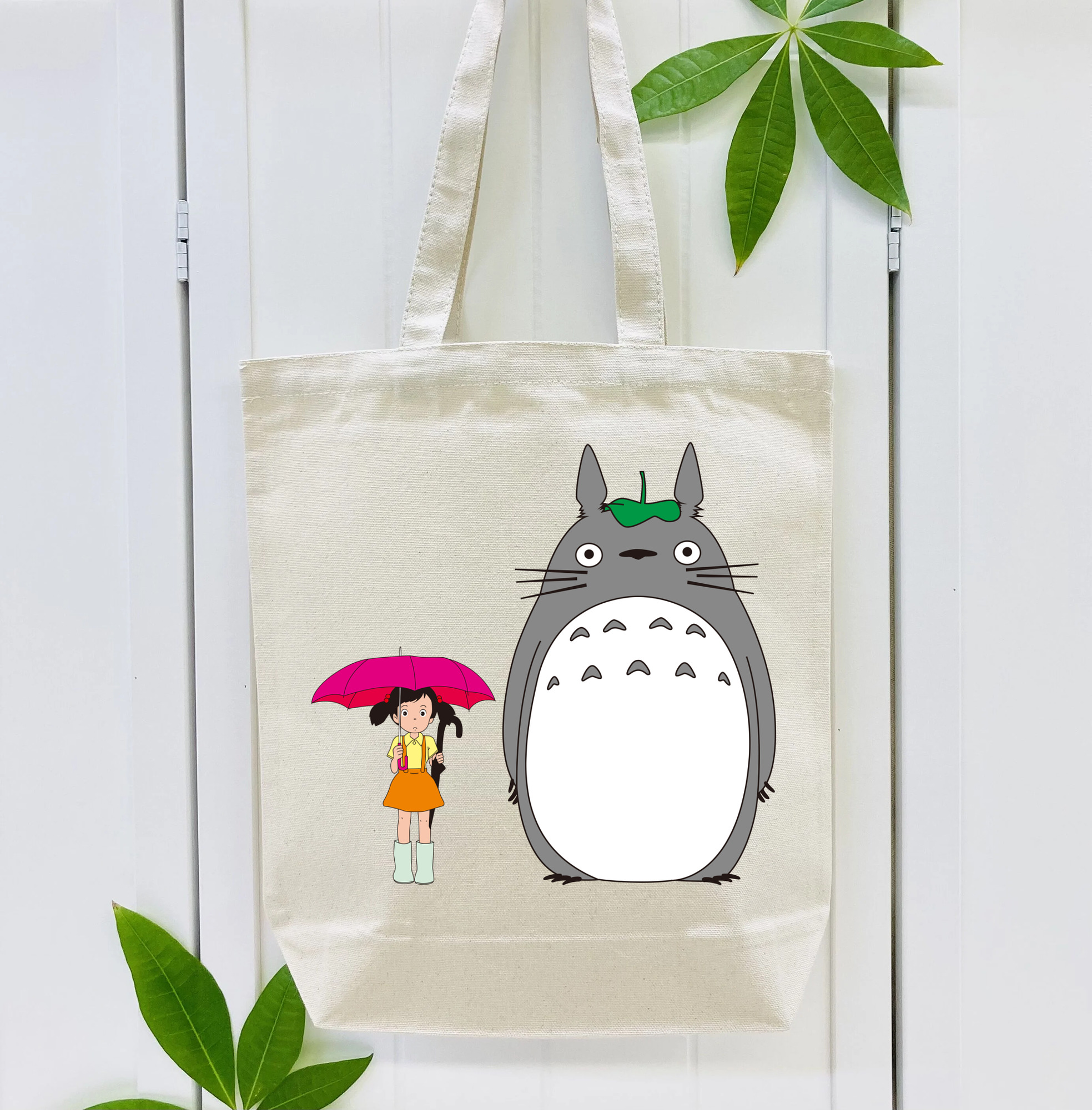 となりのトトロ 草壁メイ 草壁サツキ My Neighbor Totoro Satsuki Kusakabe Mei Kusakabe 縦型キャンバス生地手提げバッグ　トートバッグ