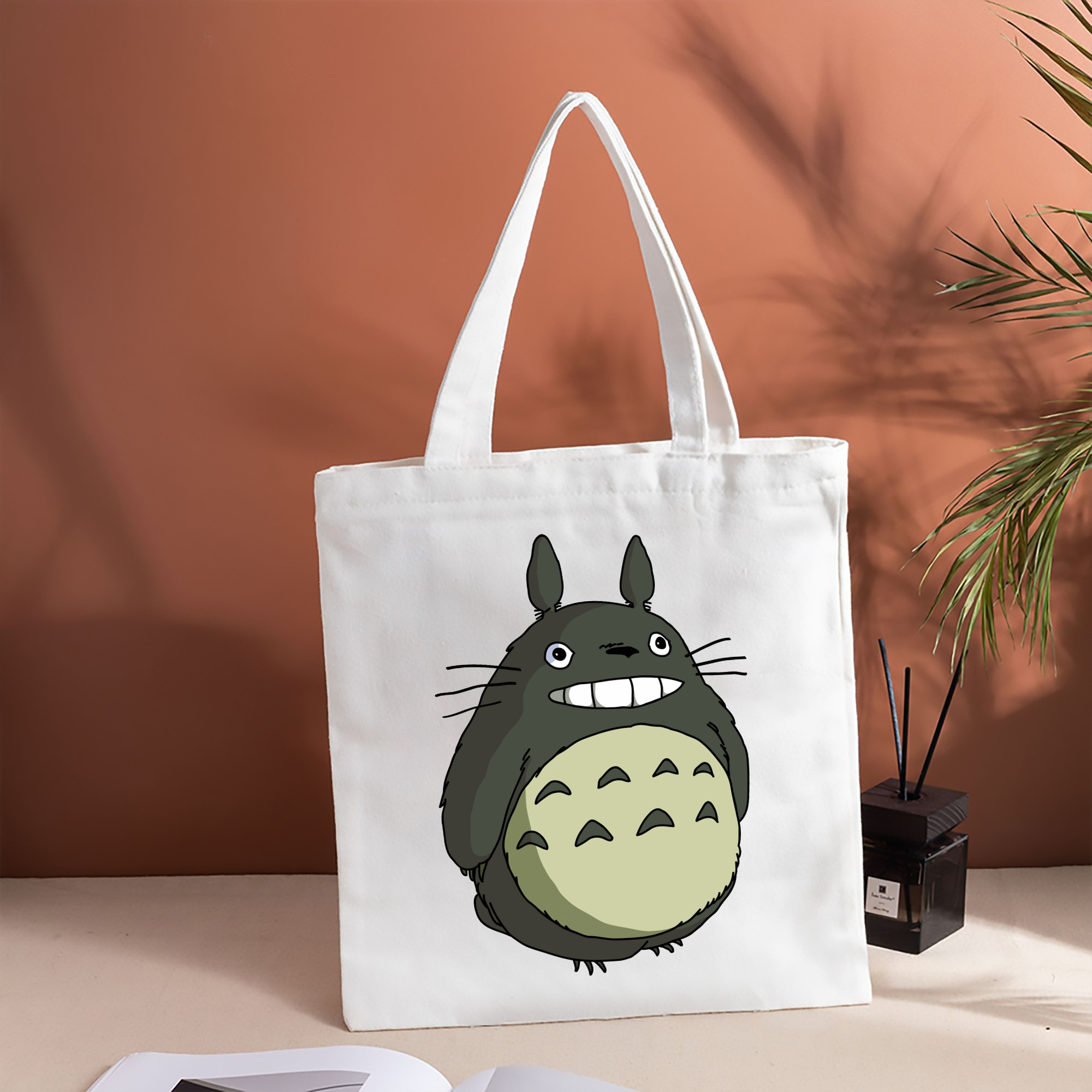 となりのトトロ 草壁メイ 草壁サツキ My Neighbor Totoro Satsuki Kusakabe Mei Kusakabe 縦型キャンバス生地手提げバッグ　トートバッグ