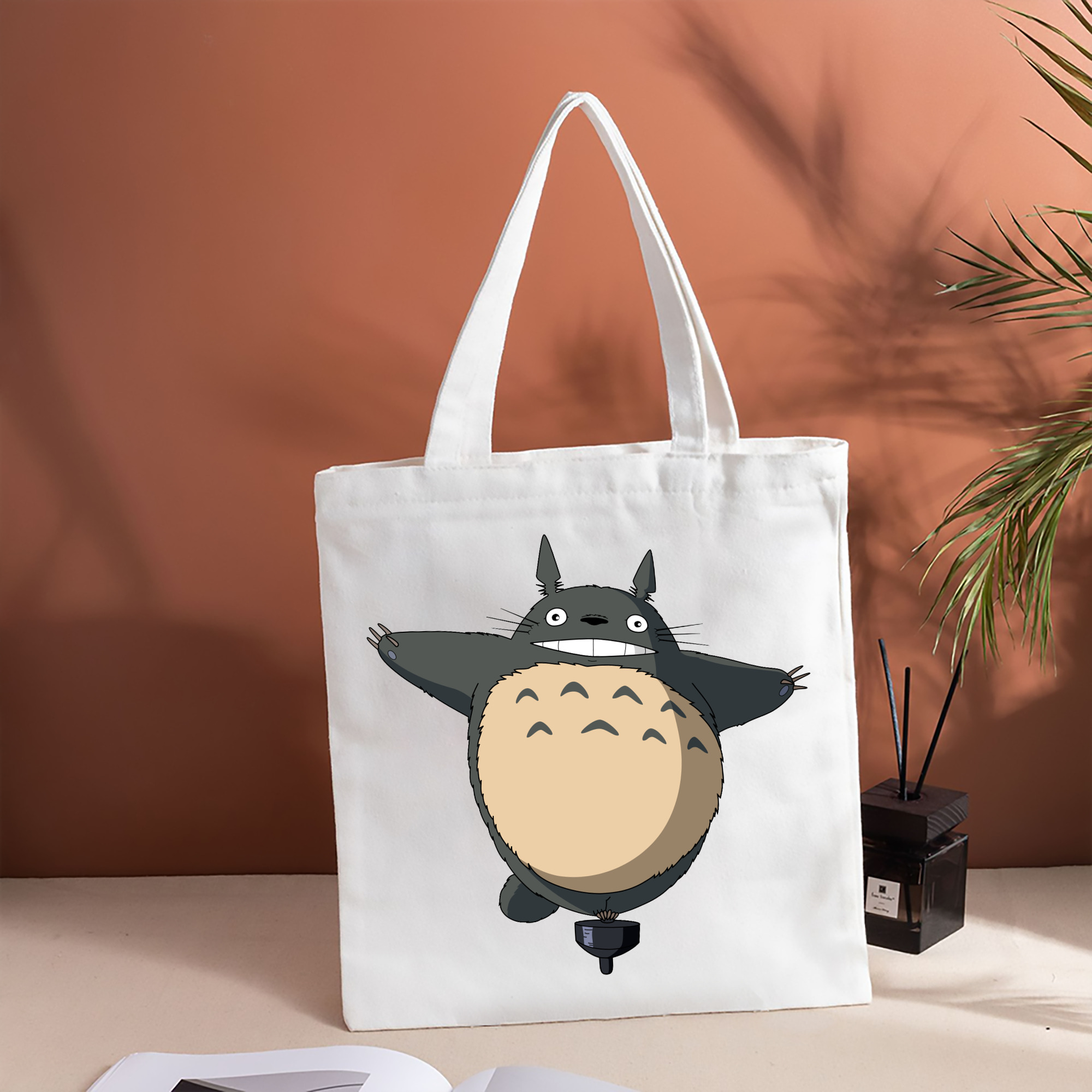 となりのトトロ 草壁メイ 草壁サツキ My Neighbor Totoro Satsuki Kusakabe Mei Kusakabe 縦型キャンバス生地手提げバッグ　トートバッグ
