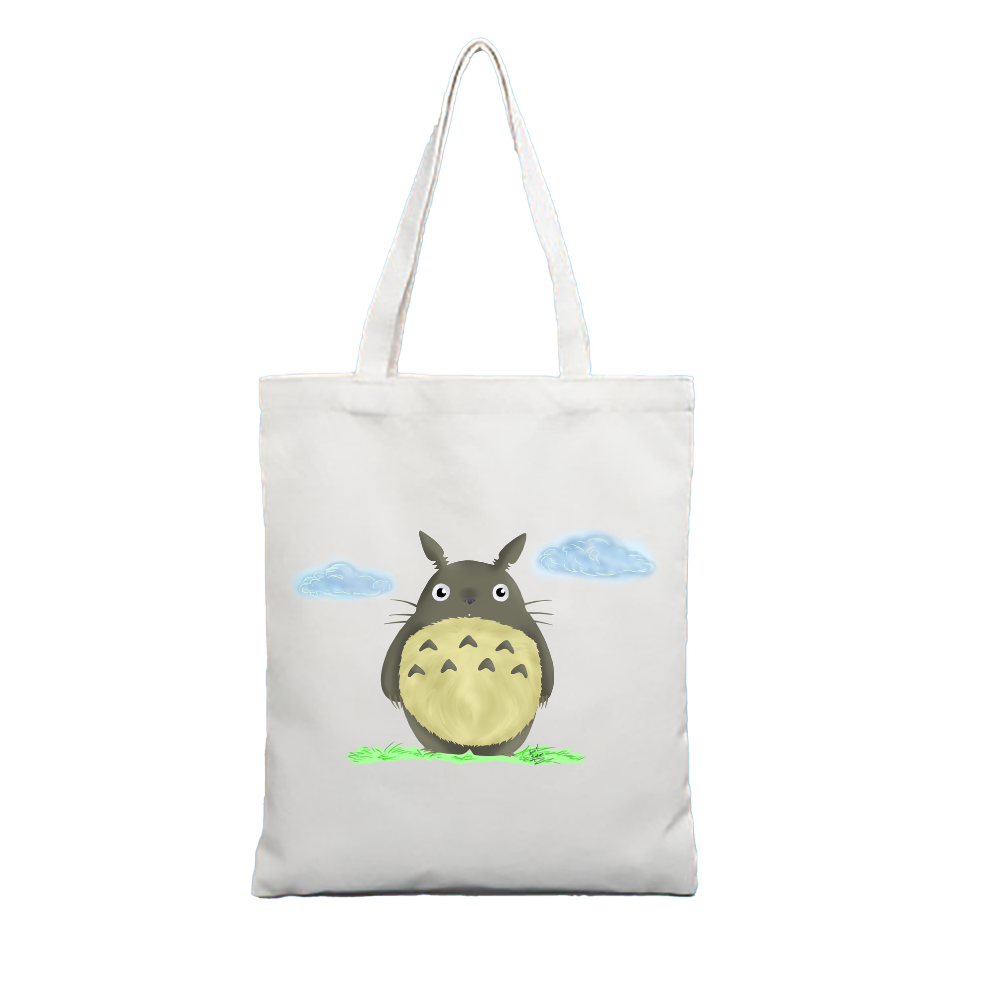 （画像用） となりのトトロ 草壁メイ 草壁サツキ My Neighbor Totoro Satsuki Kusakabe Mei Kusakabe 縦型キャンバス生地手提げバッグ　トートバッグ