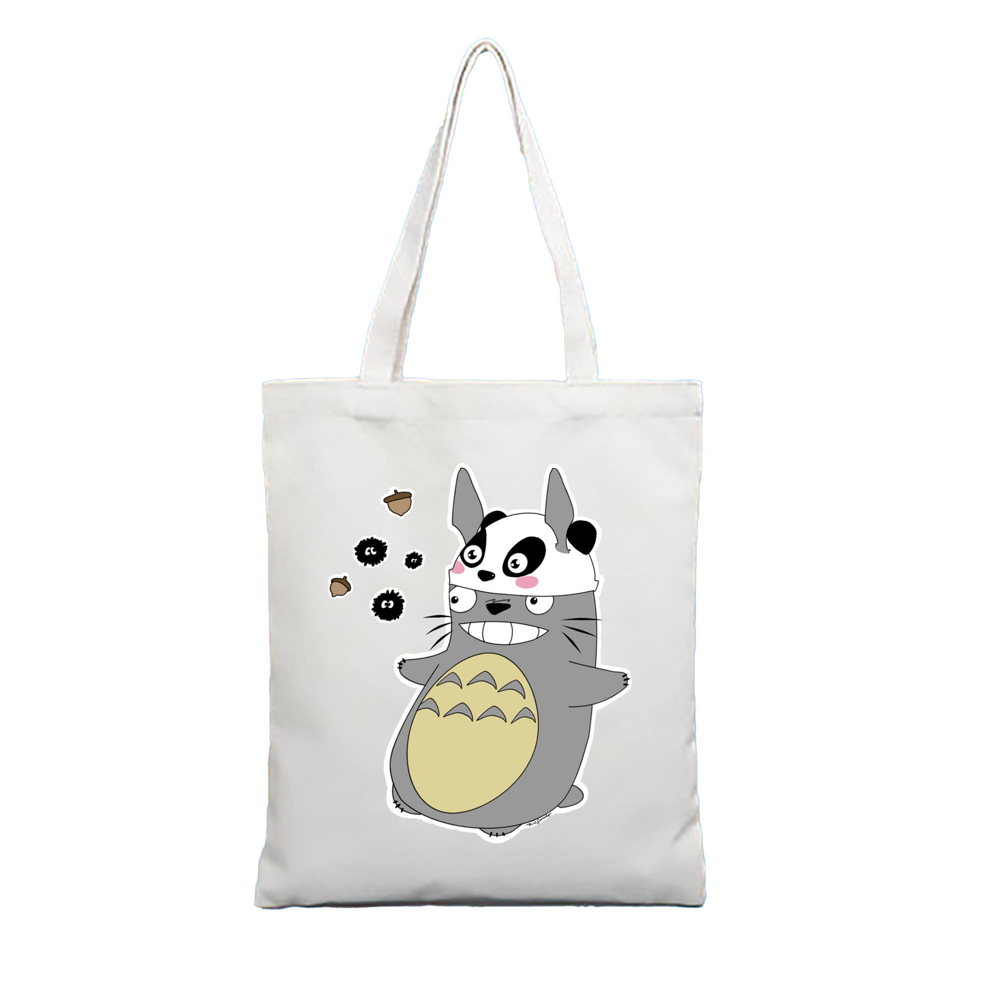 （画像用） となりのトトロ 草壁メイ 草壁サツキ My Neighbor Totoro Satsuki Kusakabe Mei Kusakabe 縦型キャンバス生地手提げバッグ　トートバッグ