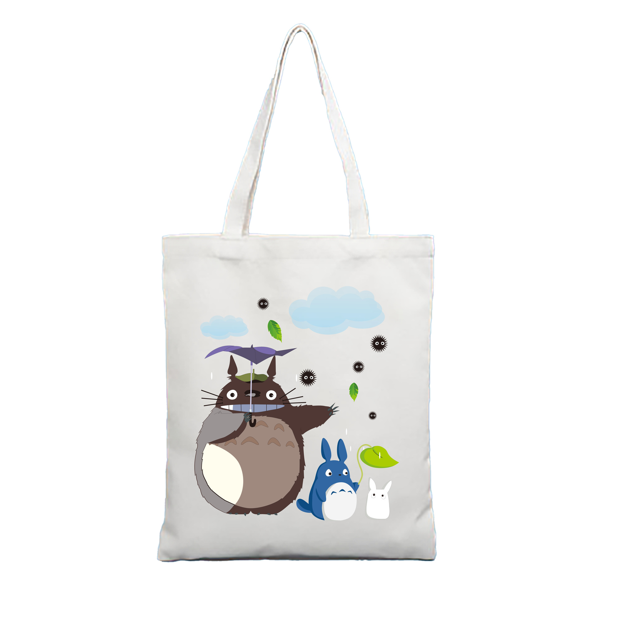 （画像用） となりのトトロ 草壁メイ 草壁サツキ My Neighbor Totoro Satsuki Kusakabe Mei Kusakabe 縦型キャンバス生地手提げバッグ　トートバッグ